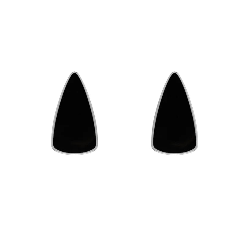 black onyx cab earrings