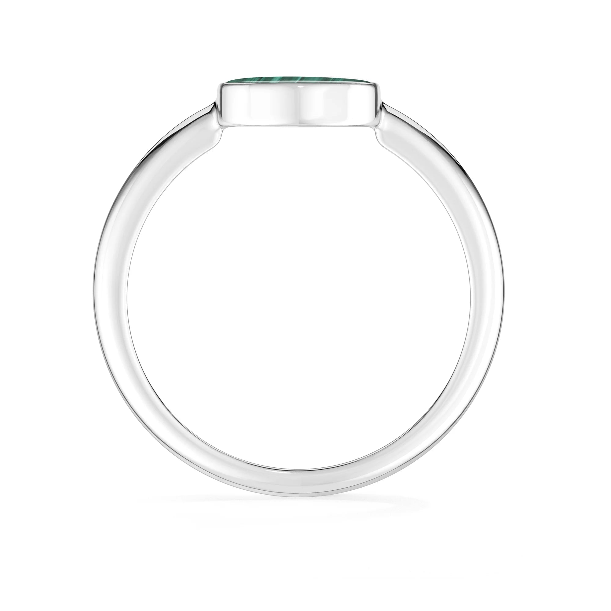 malachite bezel-set ring