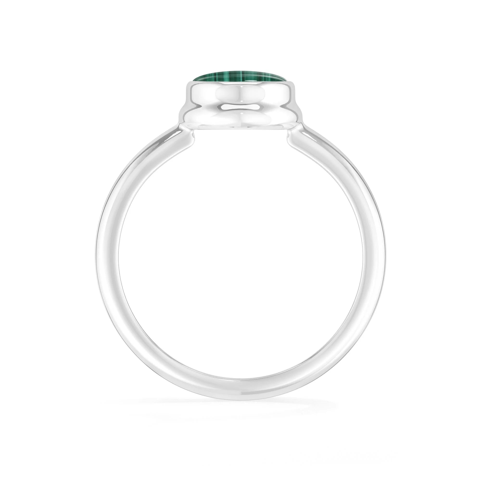malachite bezel-set ring