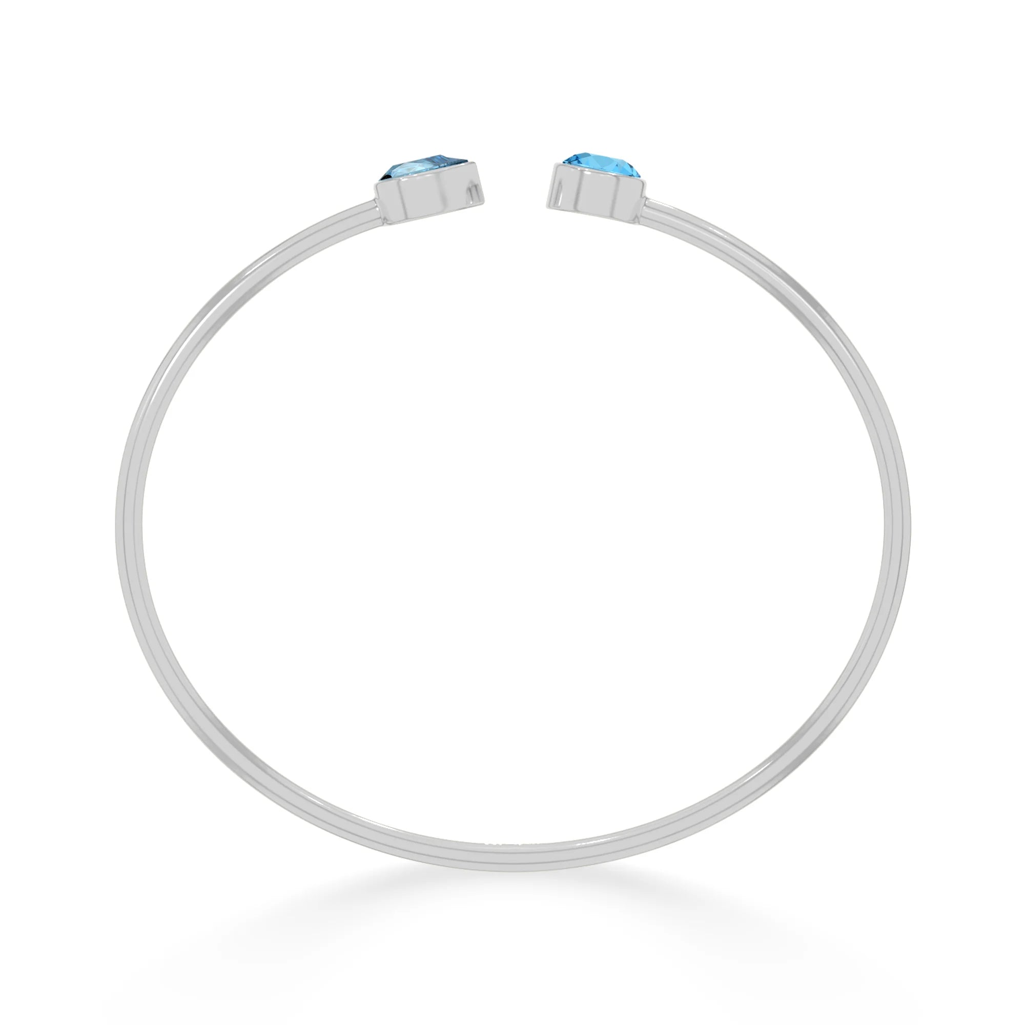 swiss blue topaz cut bracelet