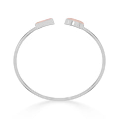 rose quartz cab bracelet