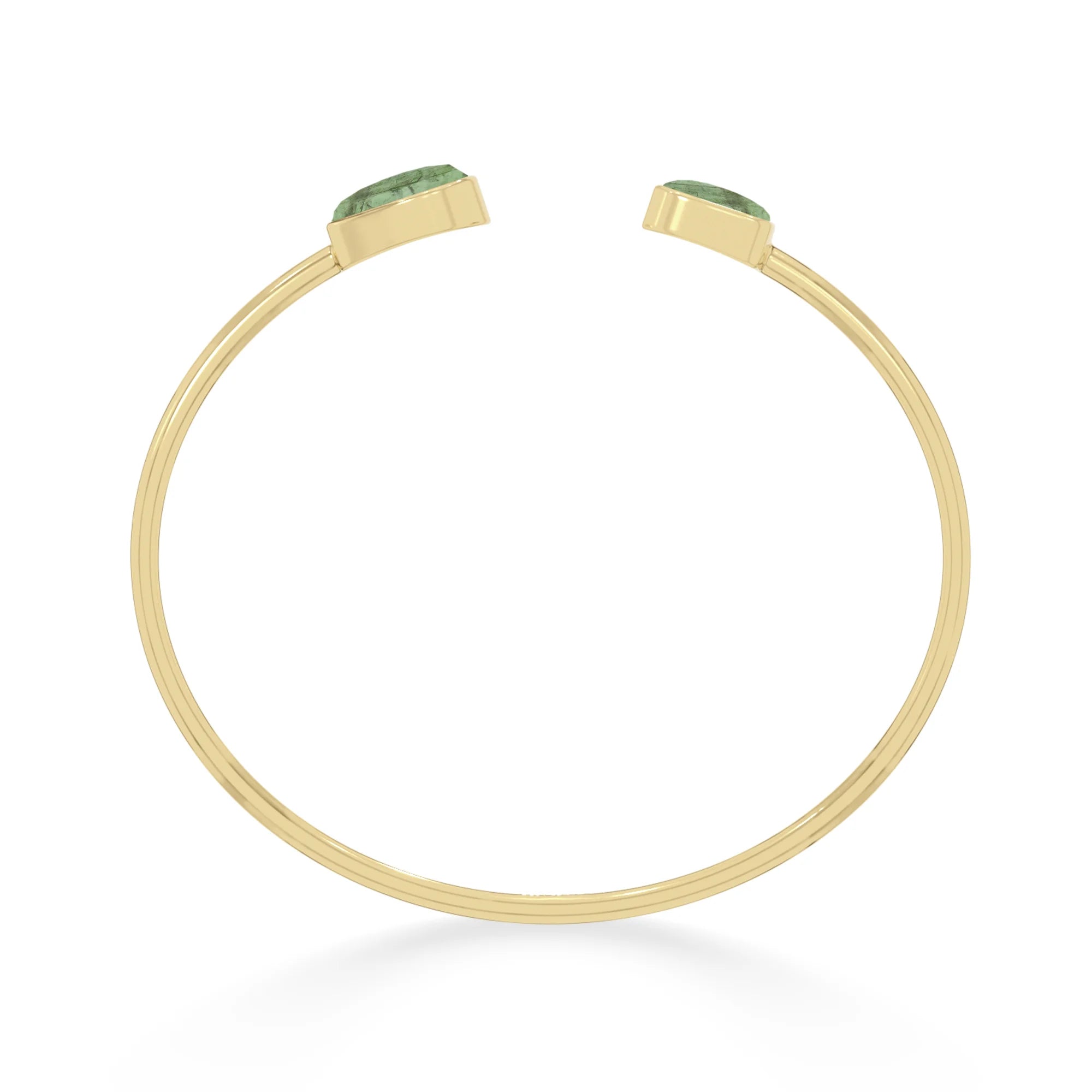 green tourmaline twister bracelet