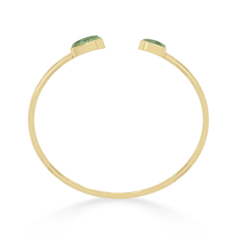 green tourmaline twister bracelet