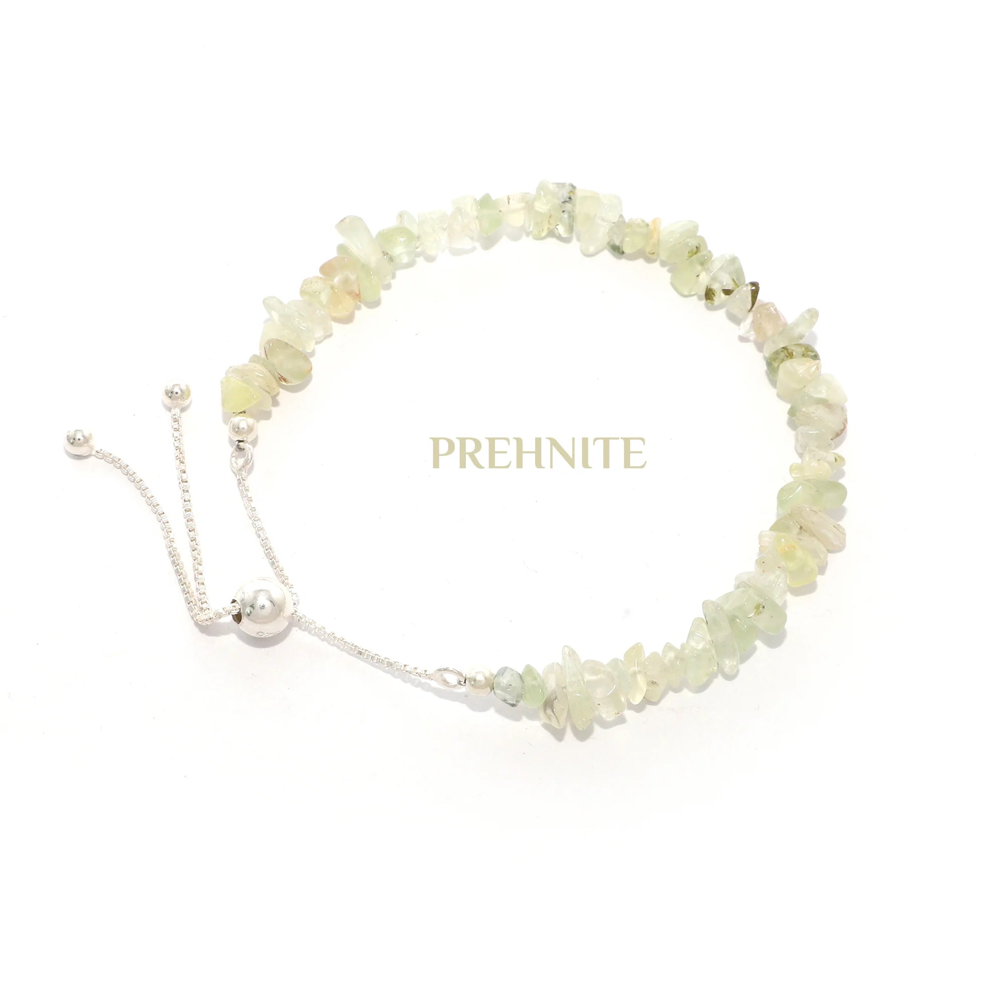 prehnite rough bracelet