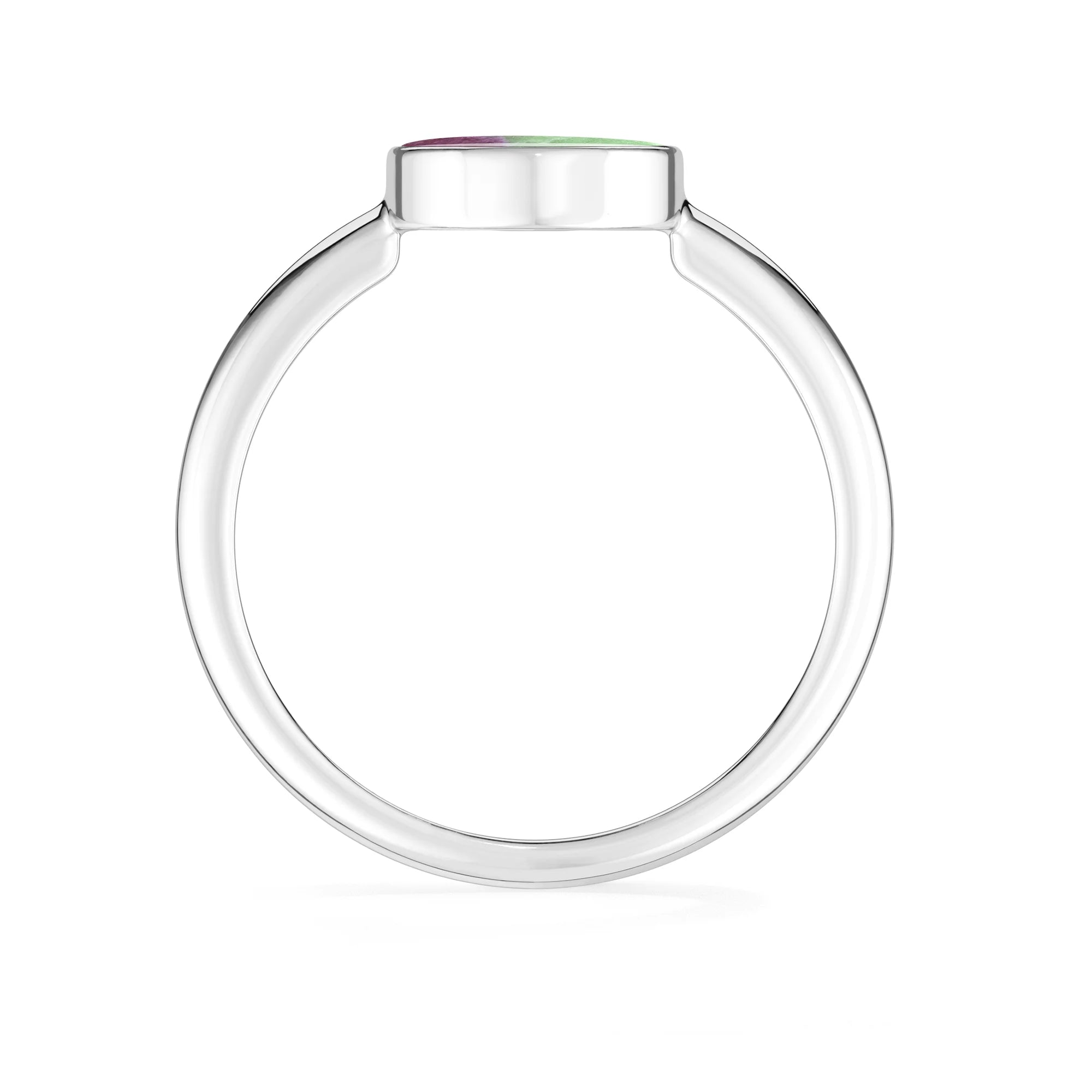 rose quartz bezel-set ring
