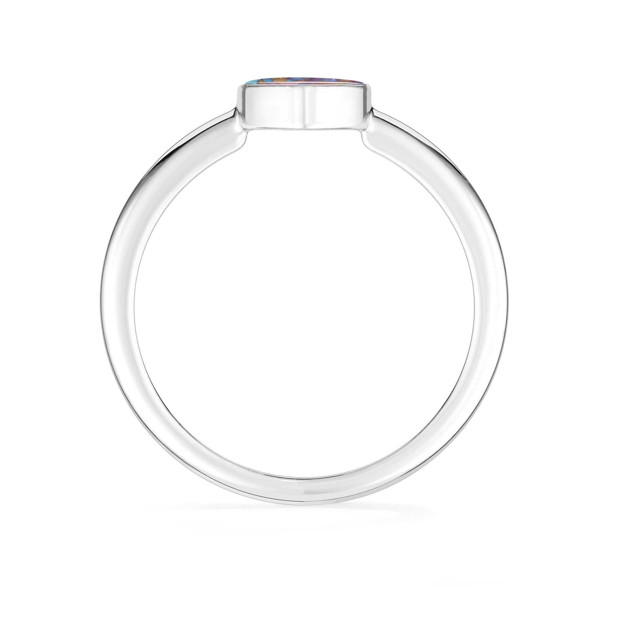 pink spiny-oyster bezel-set ring