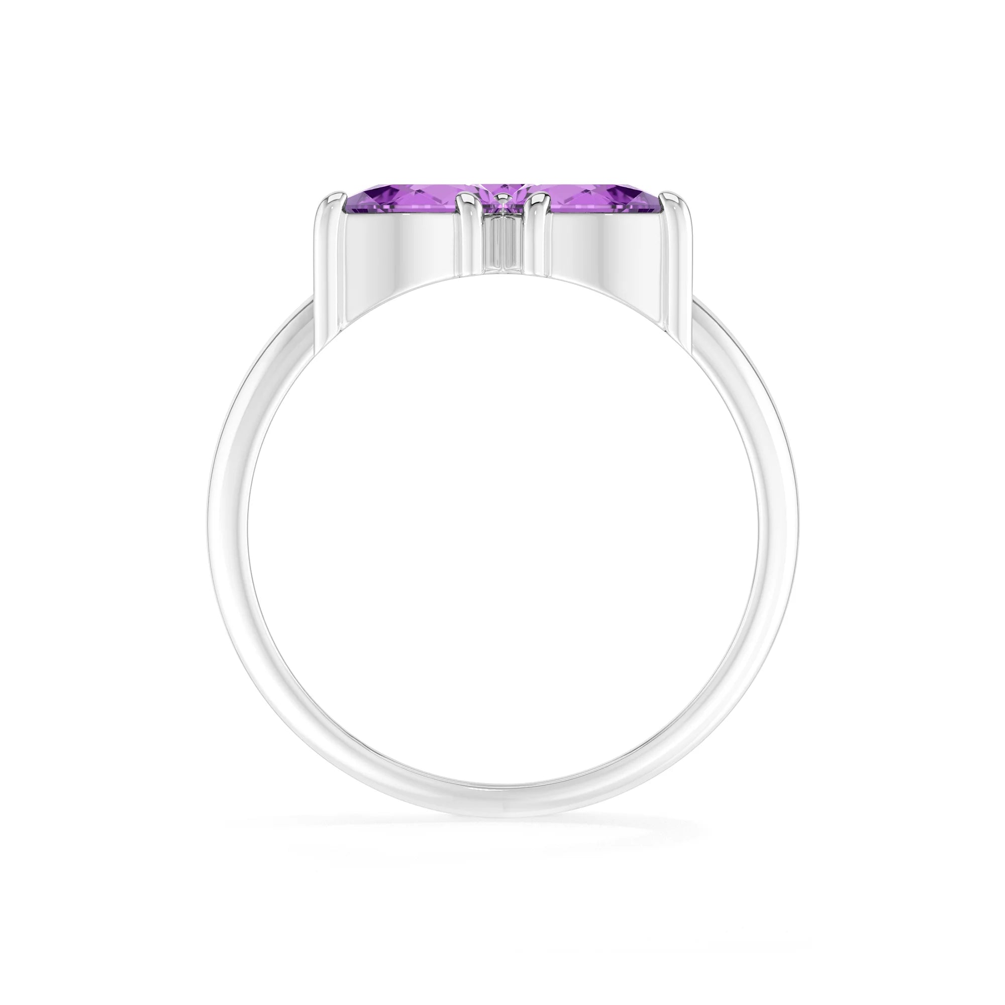 amethyst prong-set ring