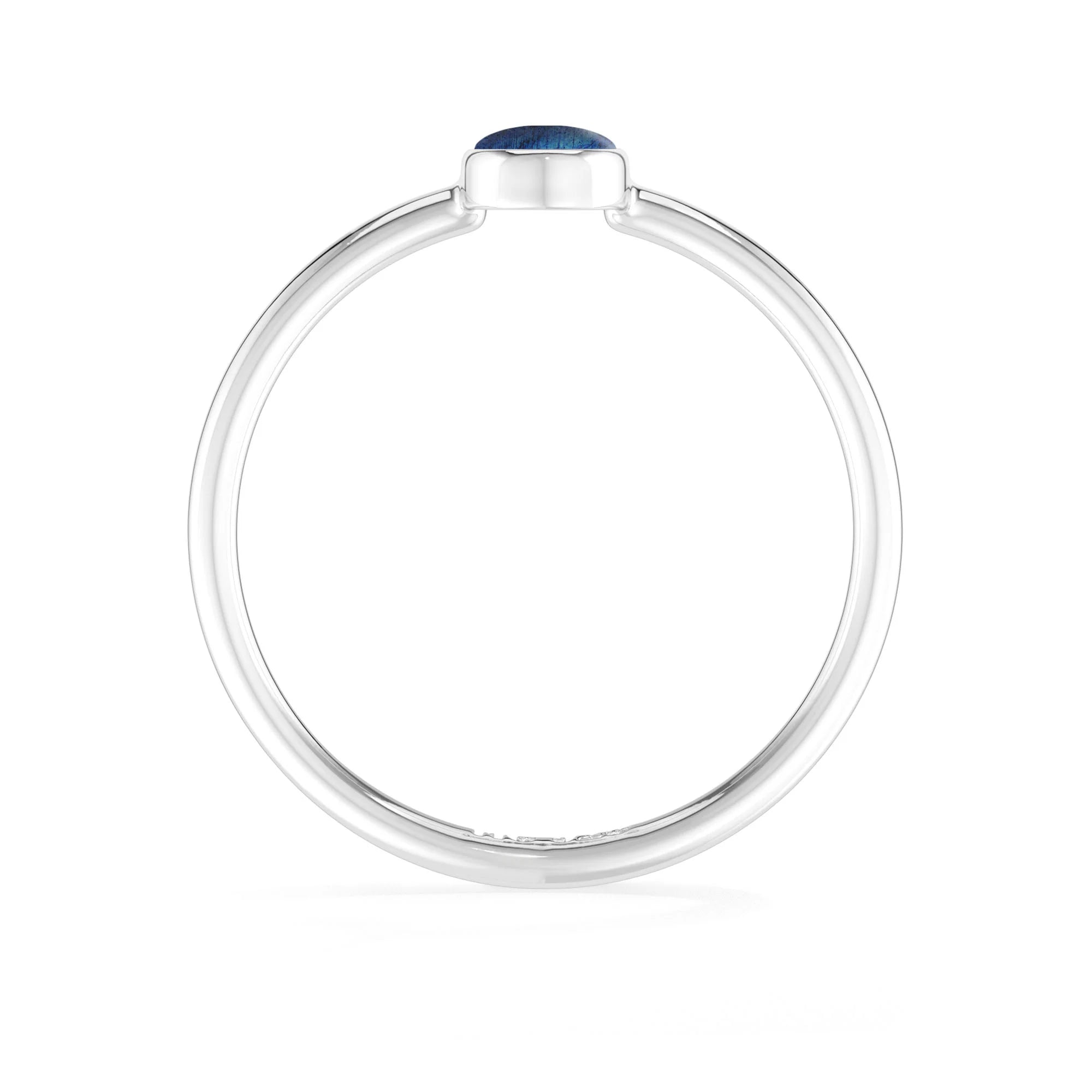 labradorite bezel-set ring