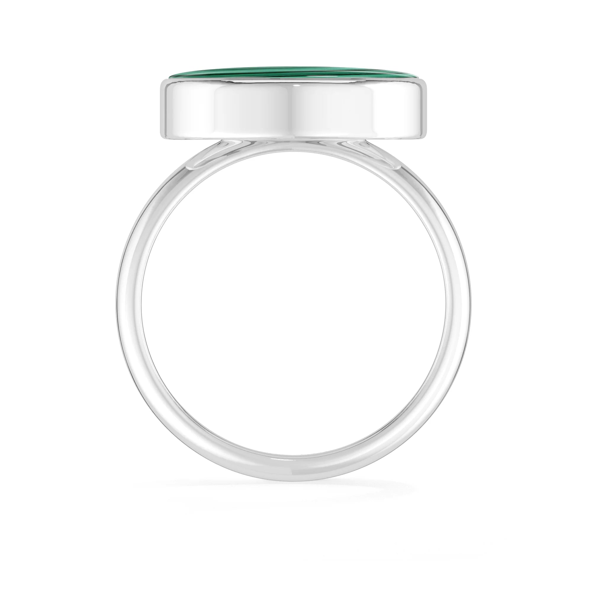 malachite bezel-set ring