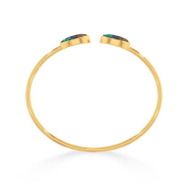 azurite malachite cab bracelet