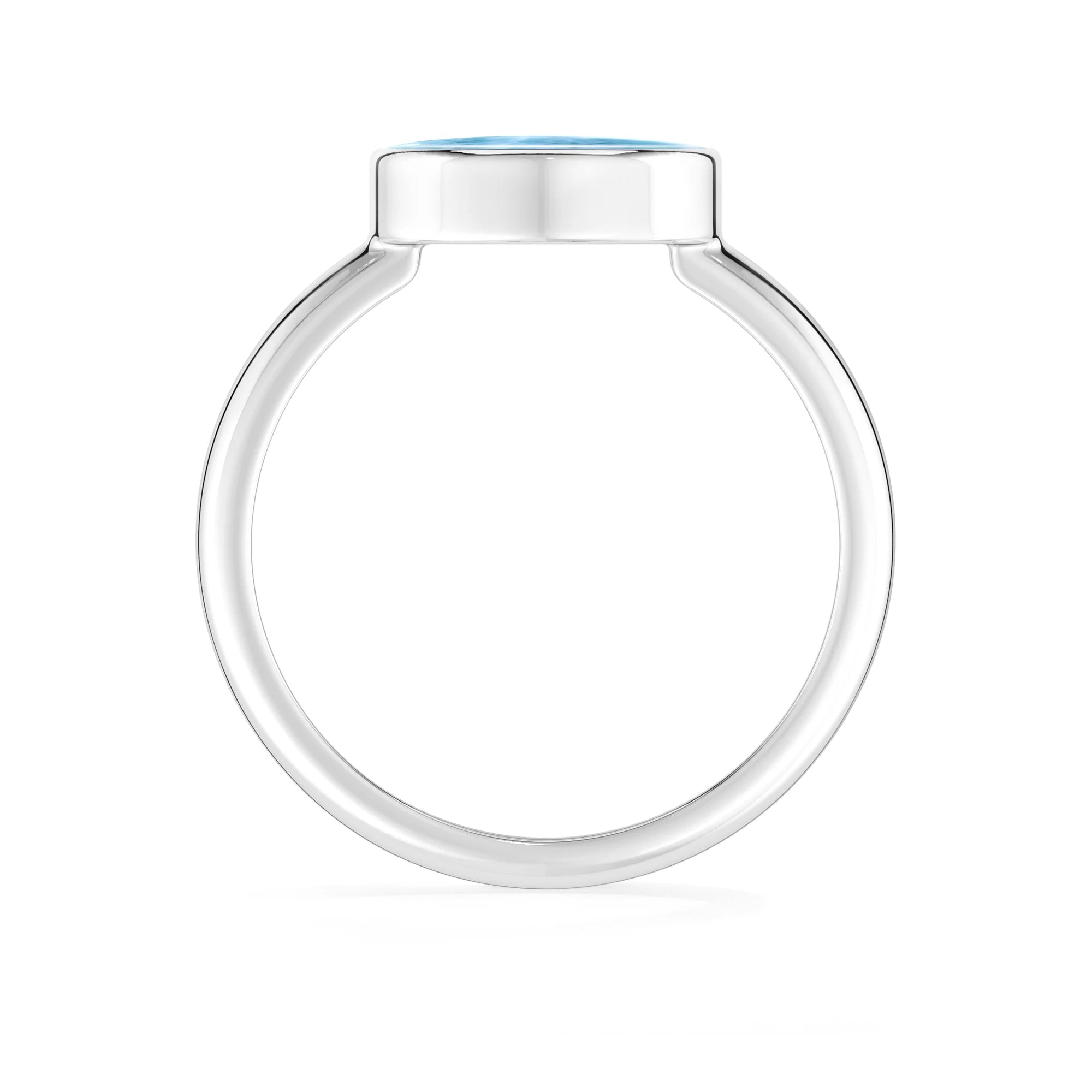 larimar bezel-set ring