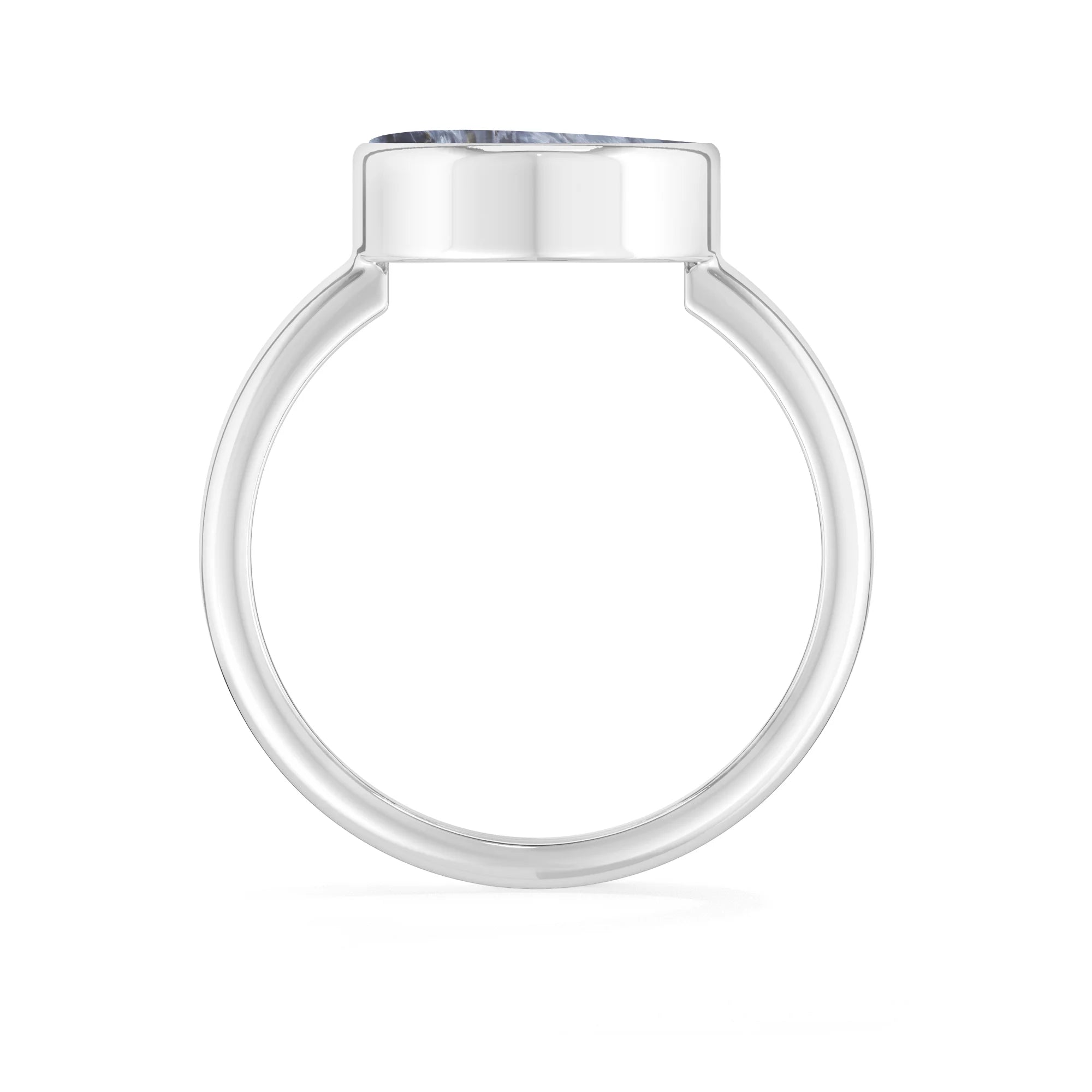 pietersite bezel-set ring