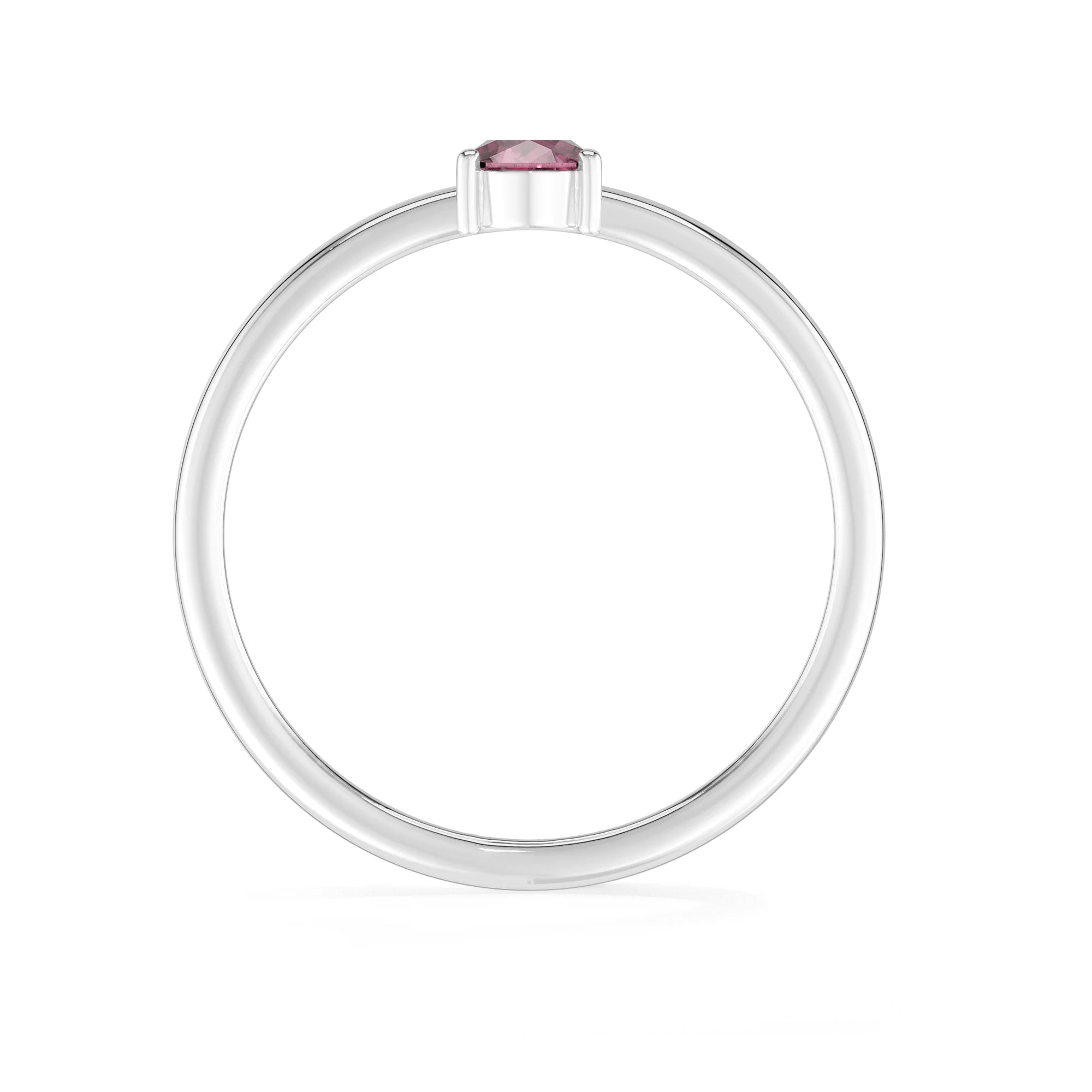 pink tourmaline stackable prong-set ring