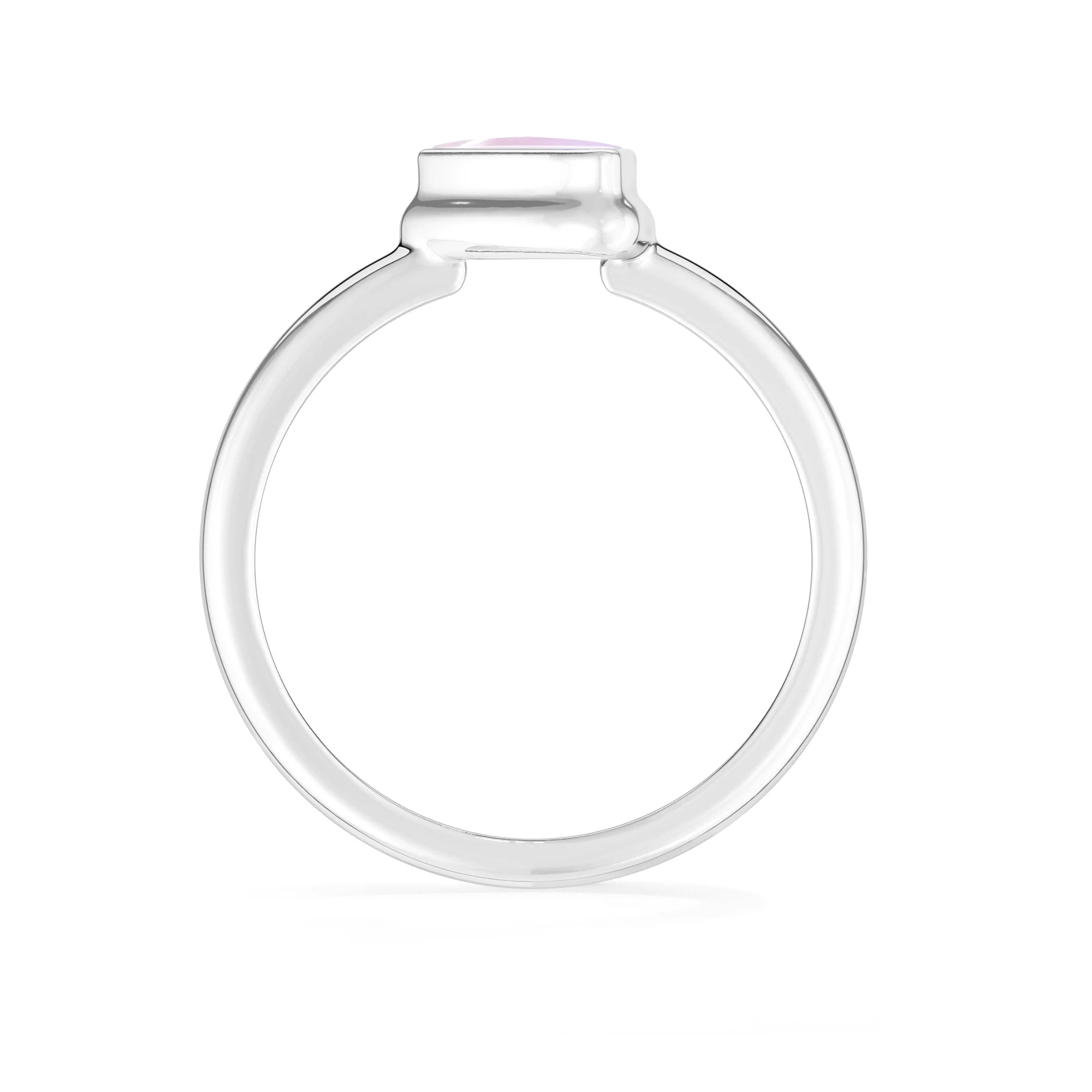 pink-moonstone bezel-set ring