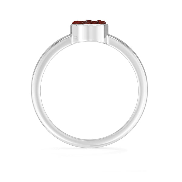 garnet bezel-set ring