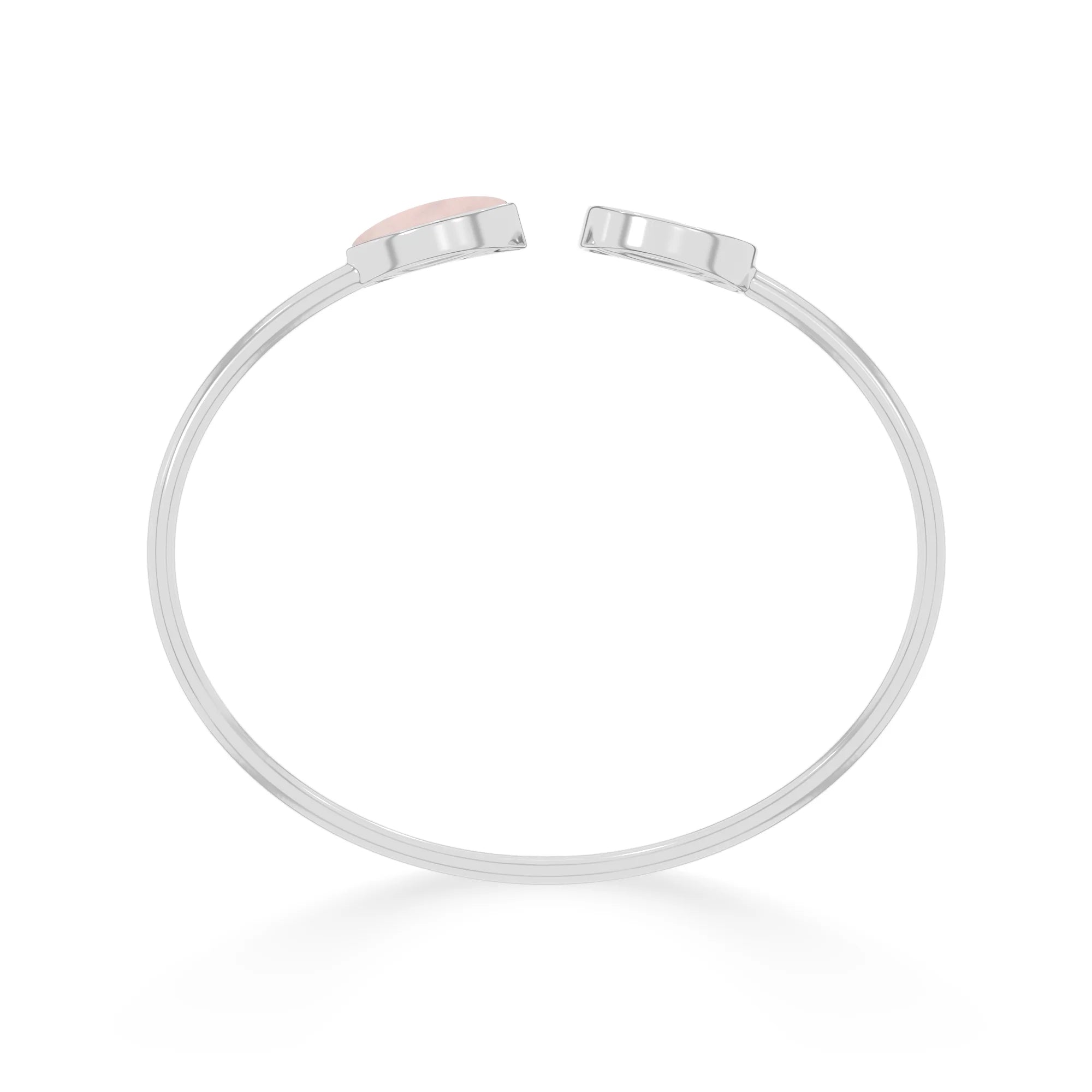 rose quartz cab bracelet