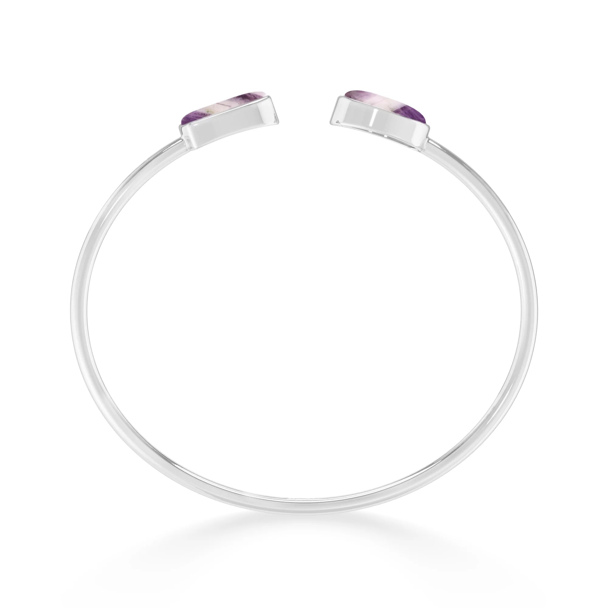 chevron amethyst cab bracelet