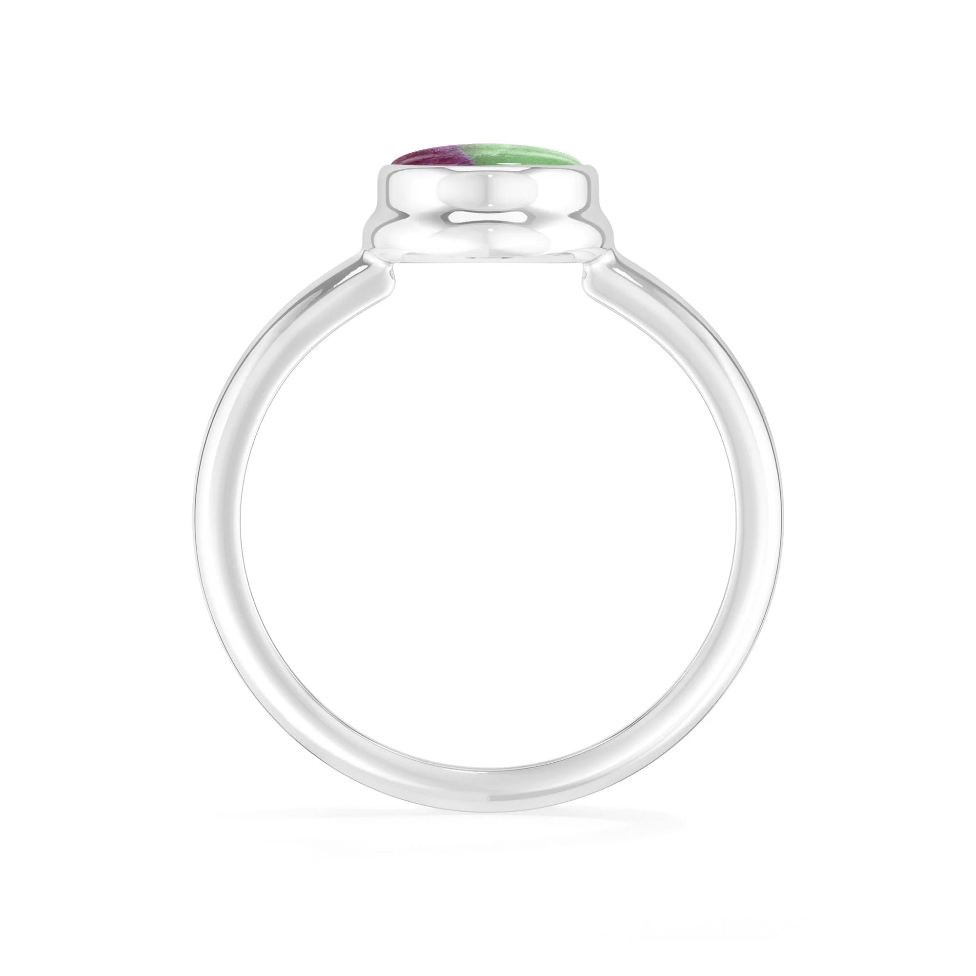 ruby-zoisite bezel-set ring