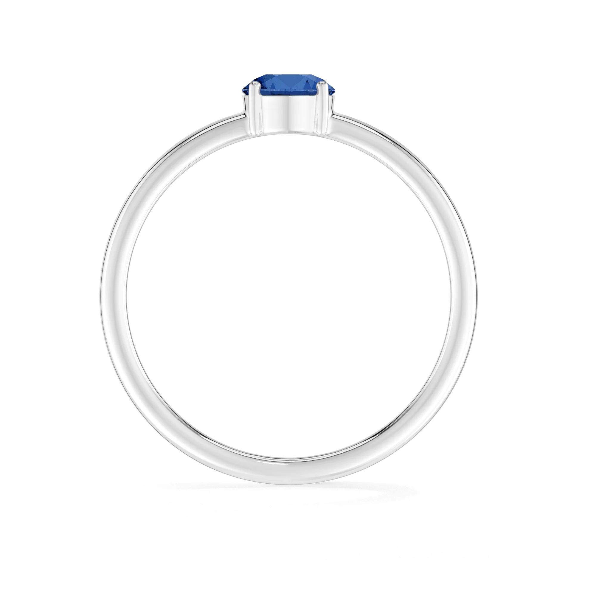 kyanite stackable prong-set ring