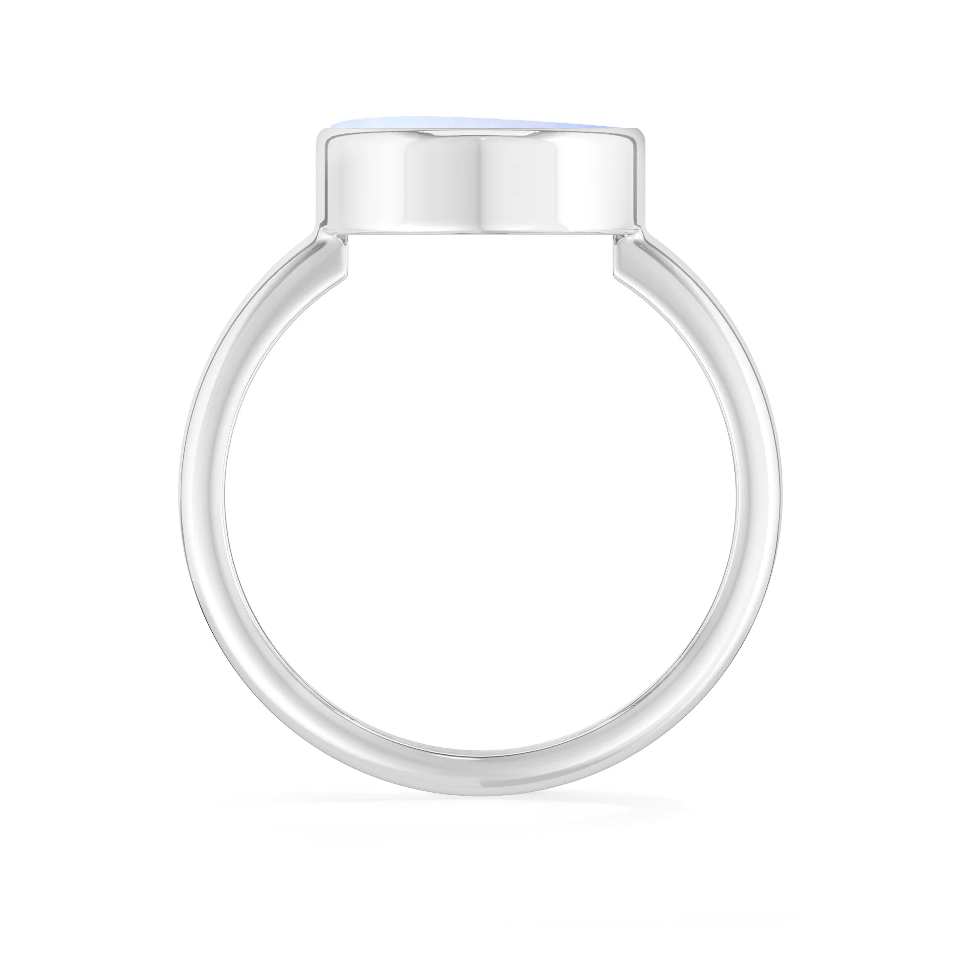 purple-moonstone bezel-set ring