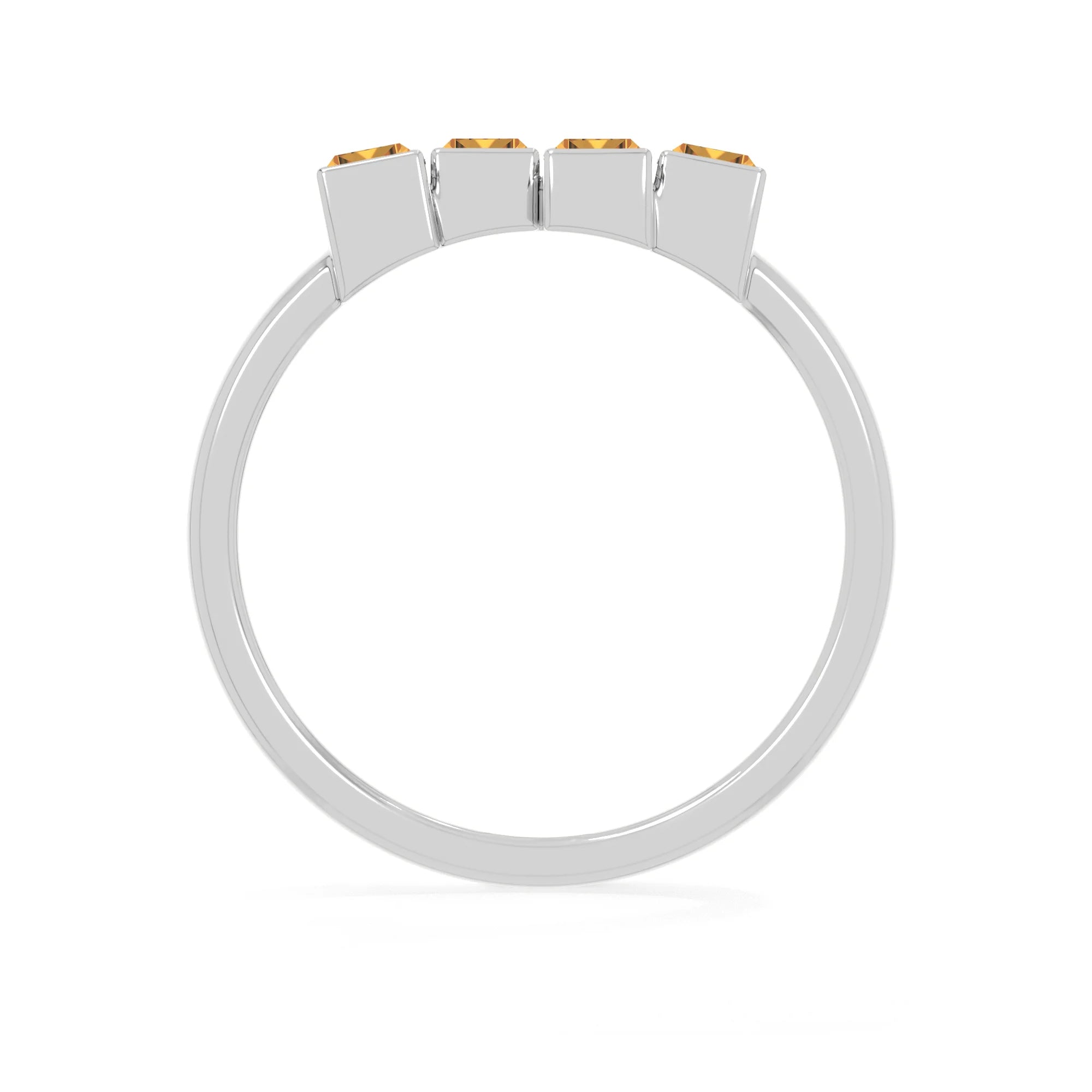 natural citrine ring for women in sterling silver