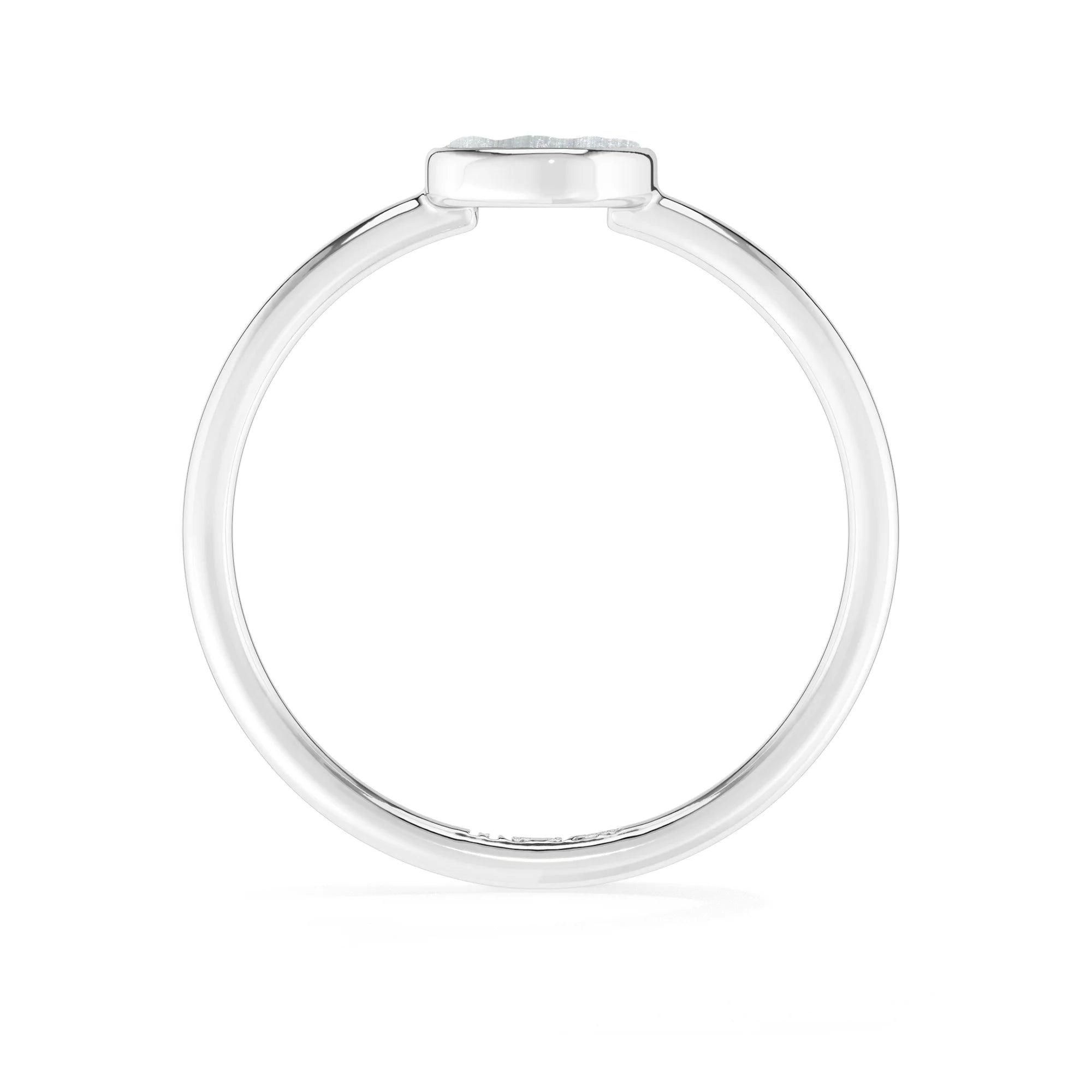 selenite stackable bezel-set ring