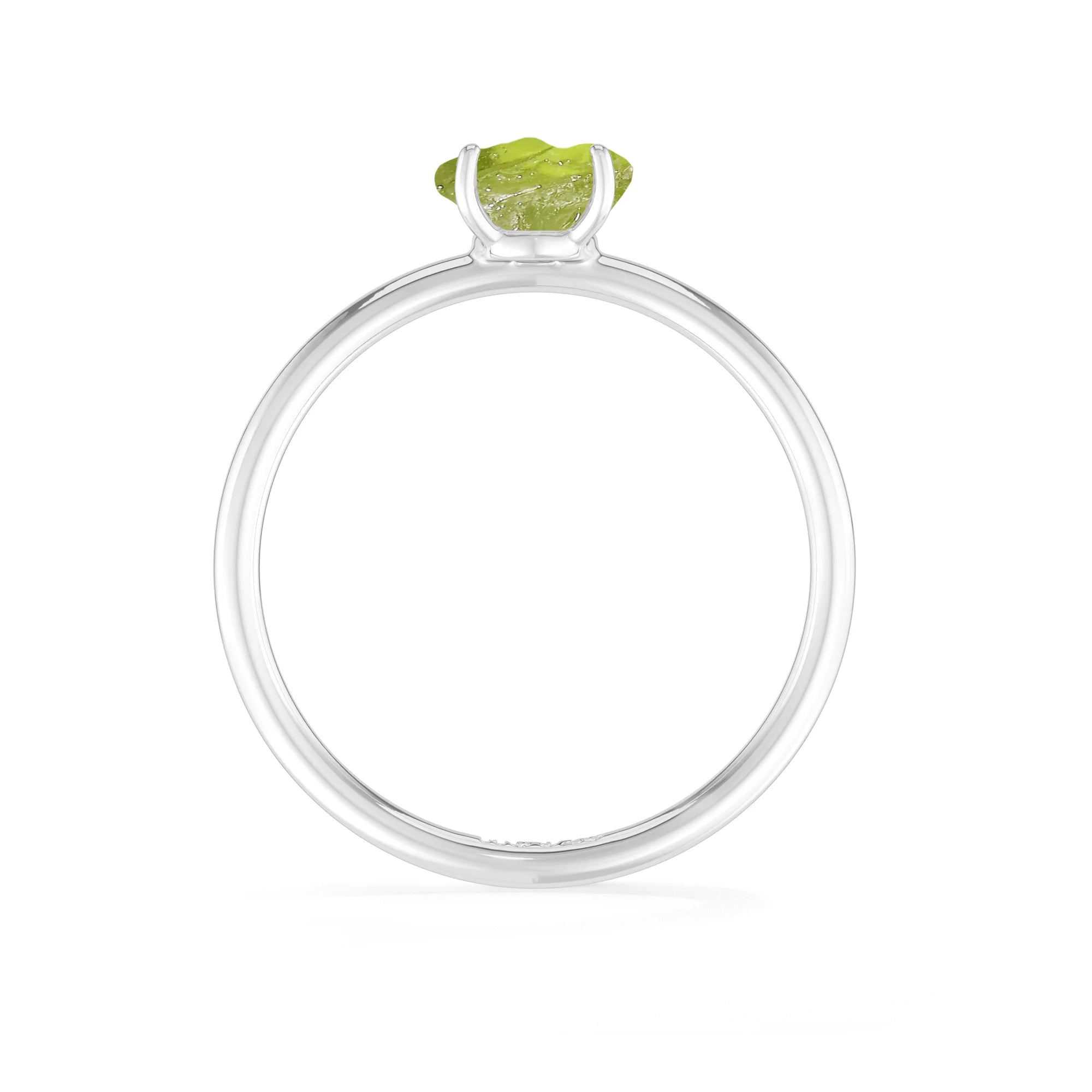 peridot stackable prong-set ring