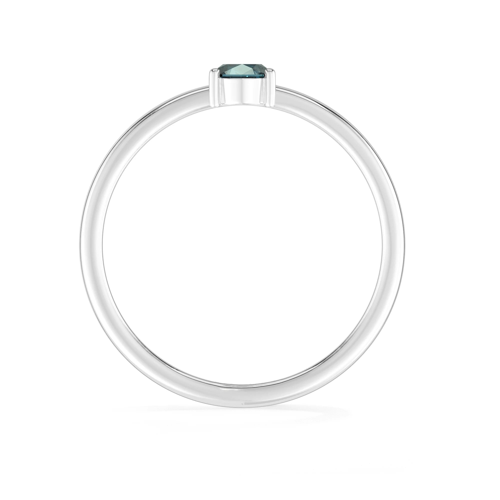 london blue topaz stackable prong-set ring