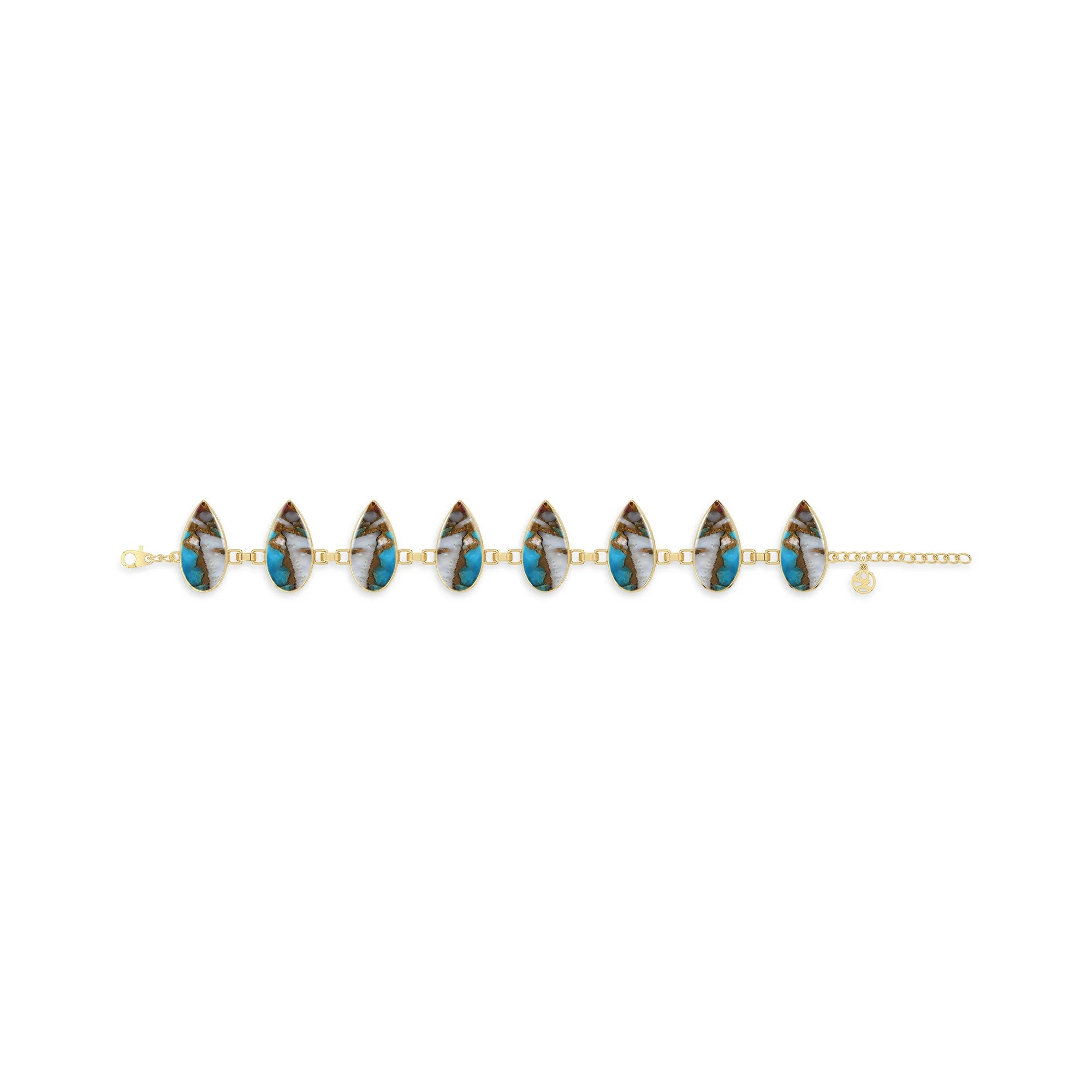 spiny oyster turquoise chain bracelet