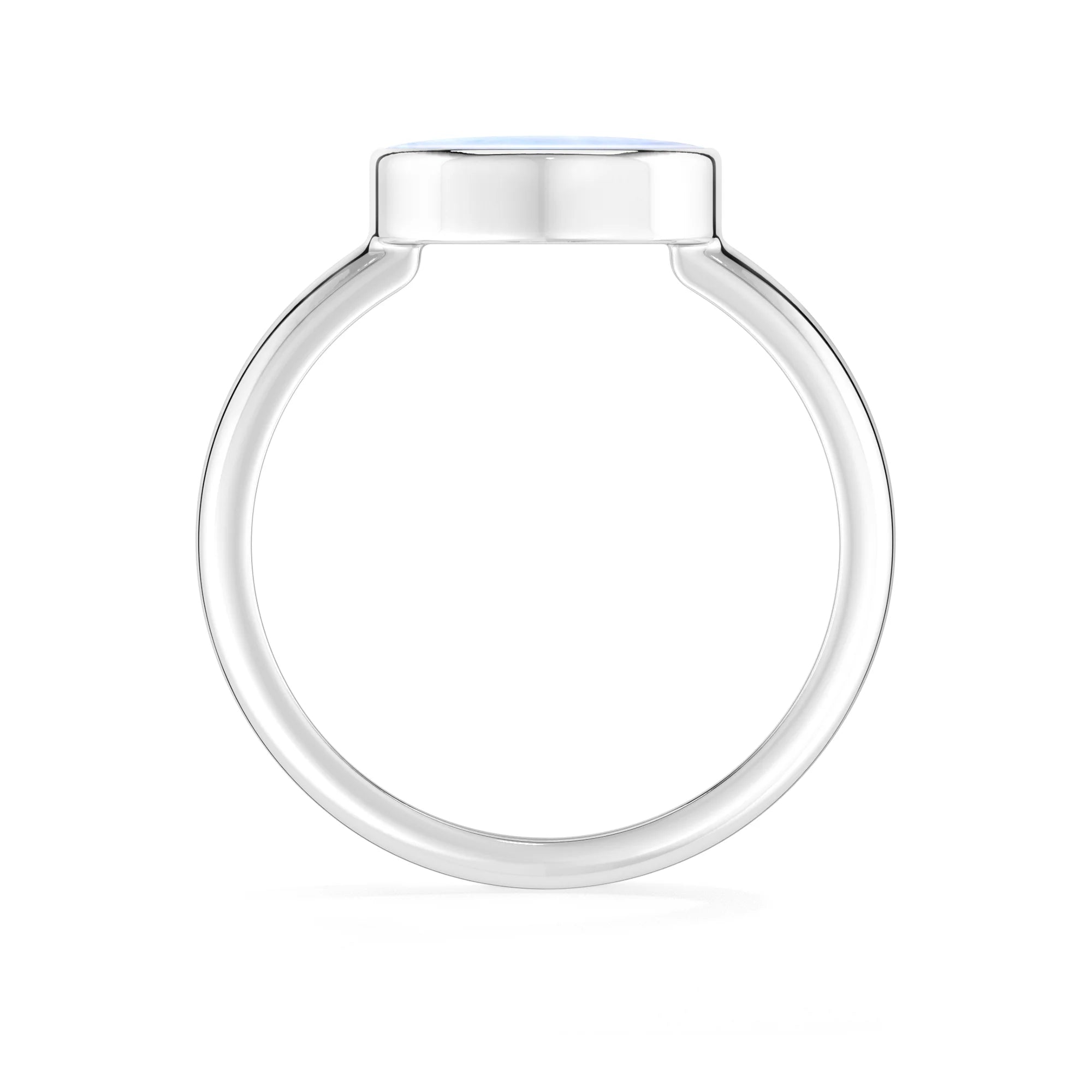 purple-moonstone bezel-set ring