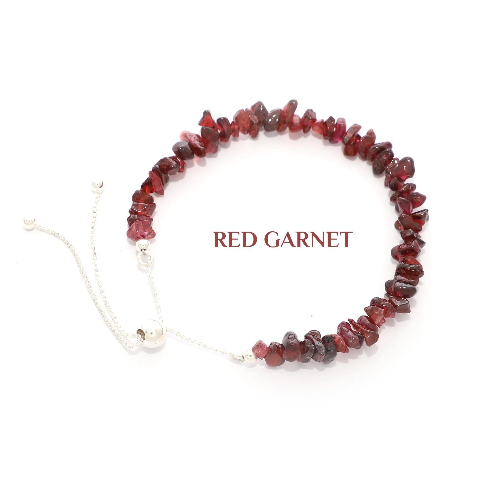 garnet rough bracelet