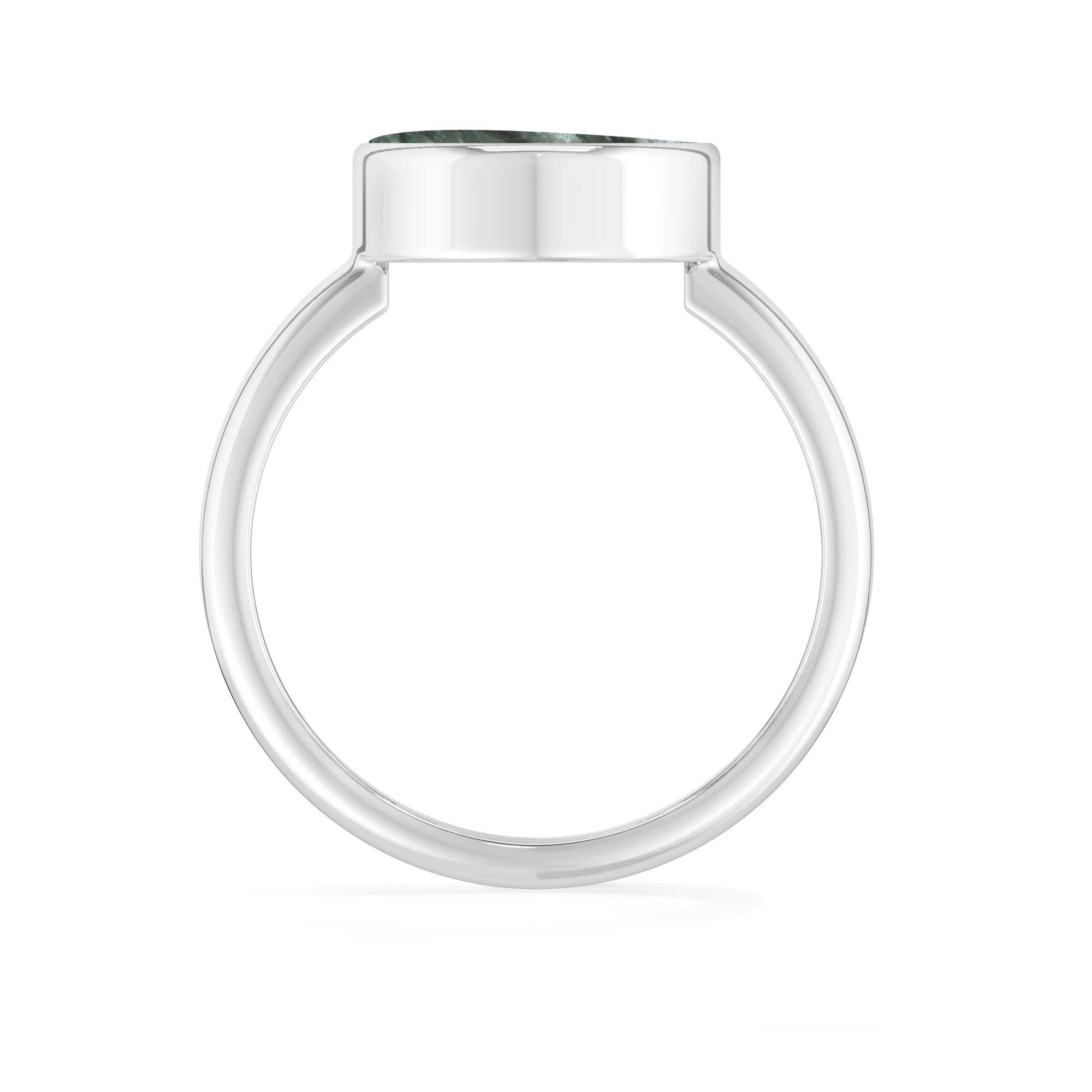 seraphinite bezel-set ring
