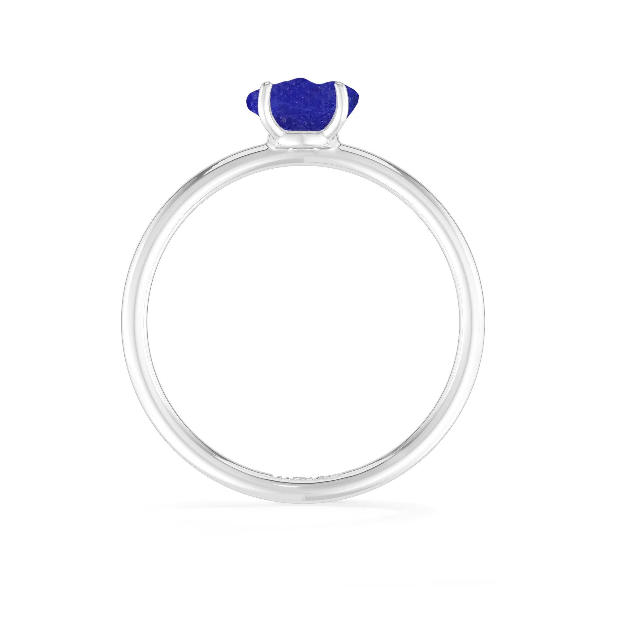 lapis lazuli stackable prong-set ring