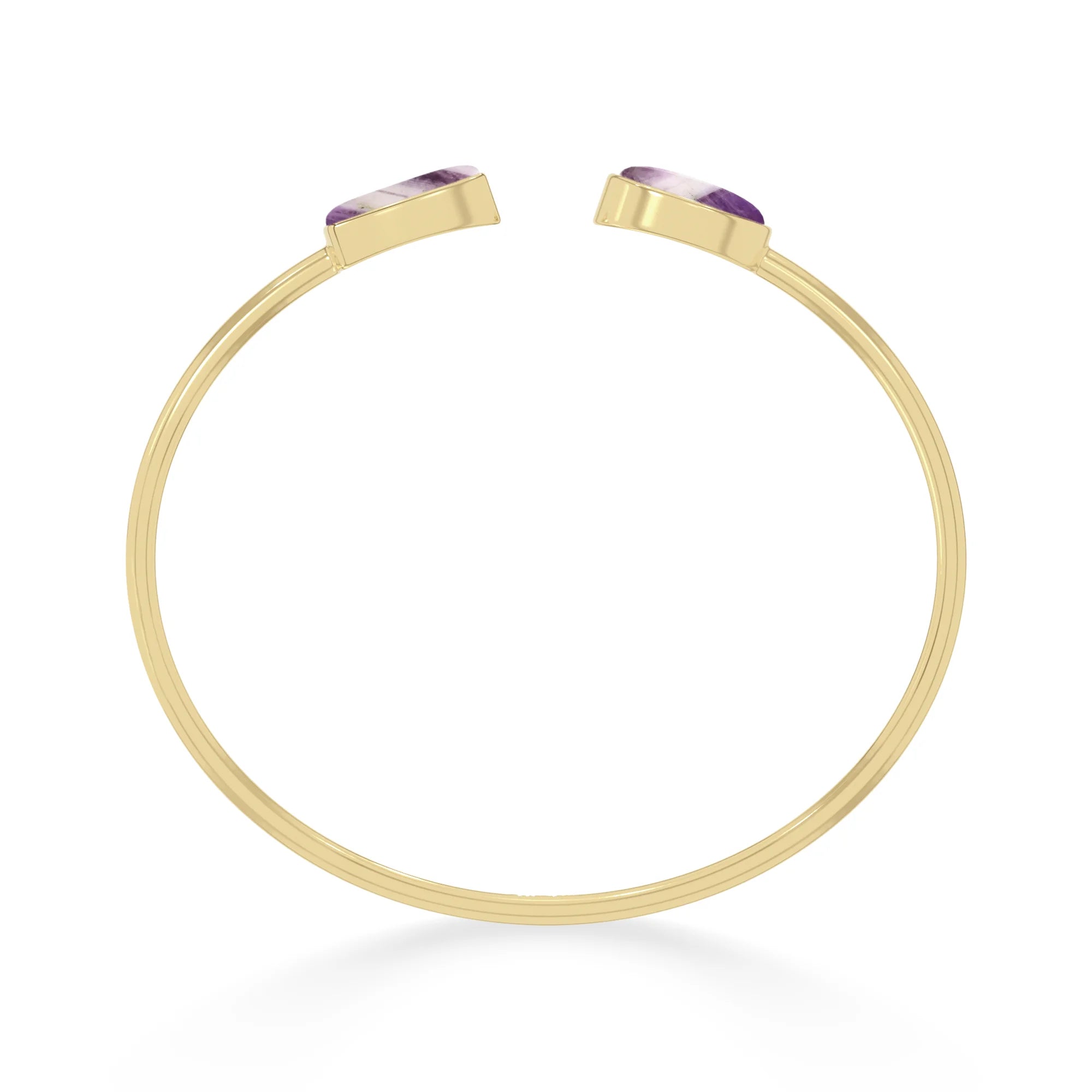 chevron amethyst cab bracelet