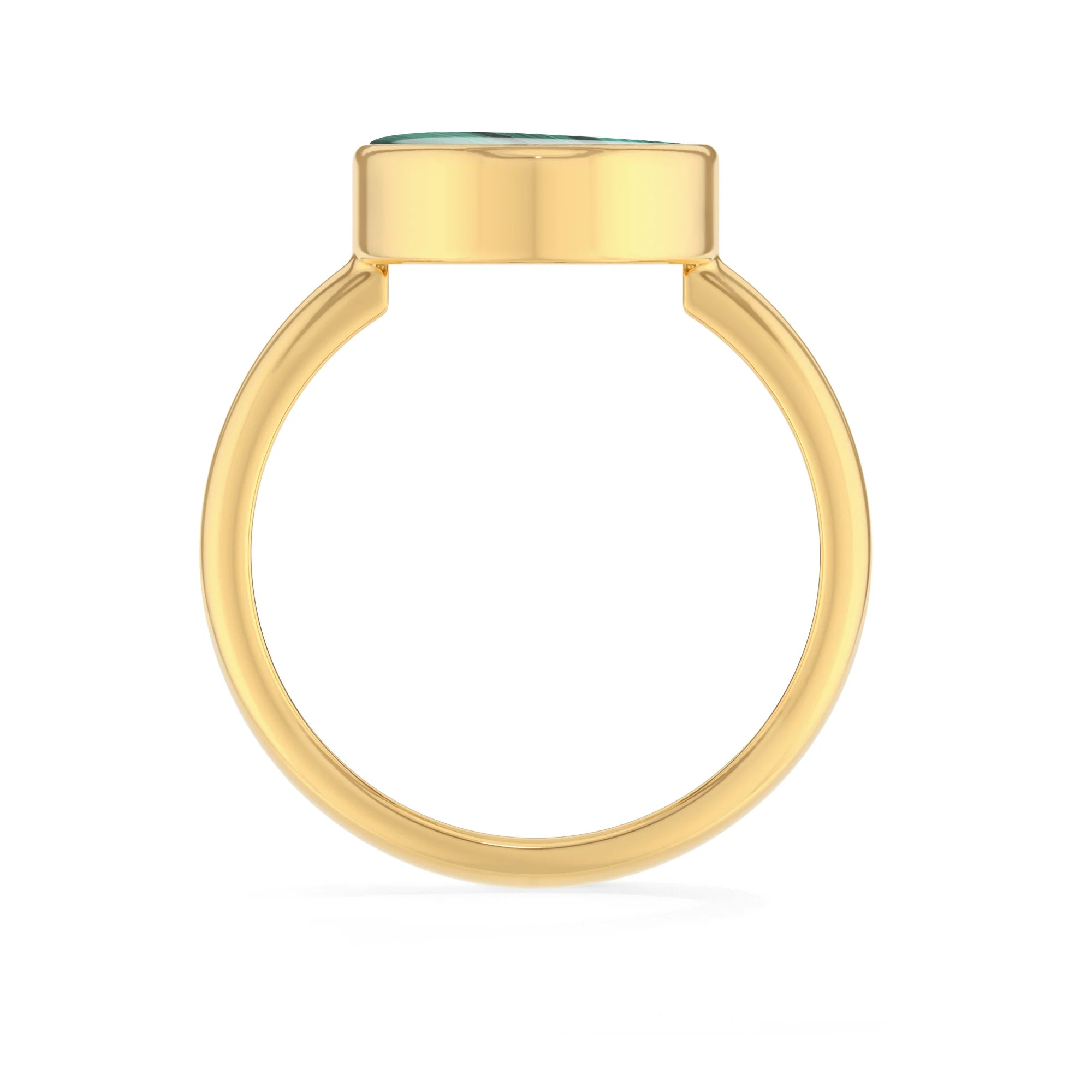 malachite bezel-set ring