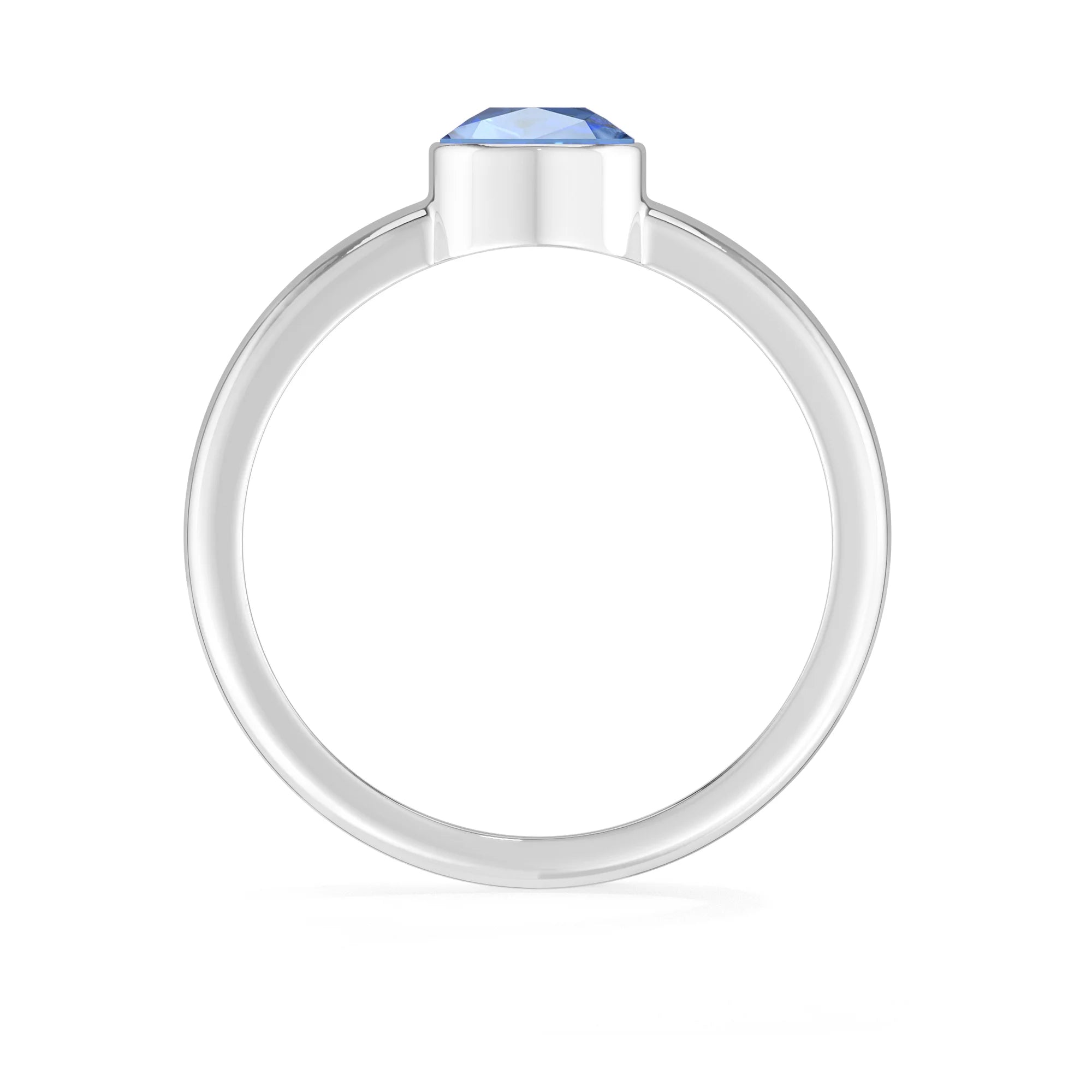 kyanite bezel-set ring