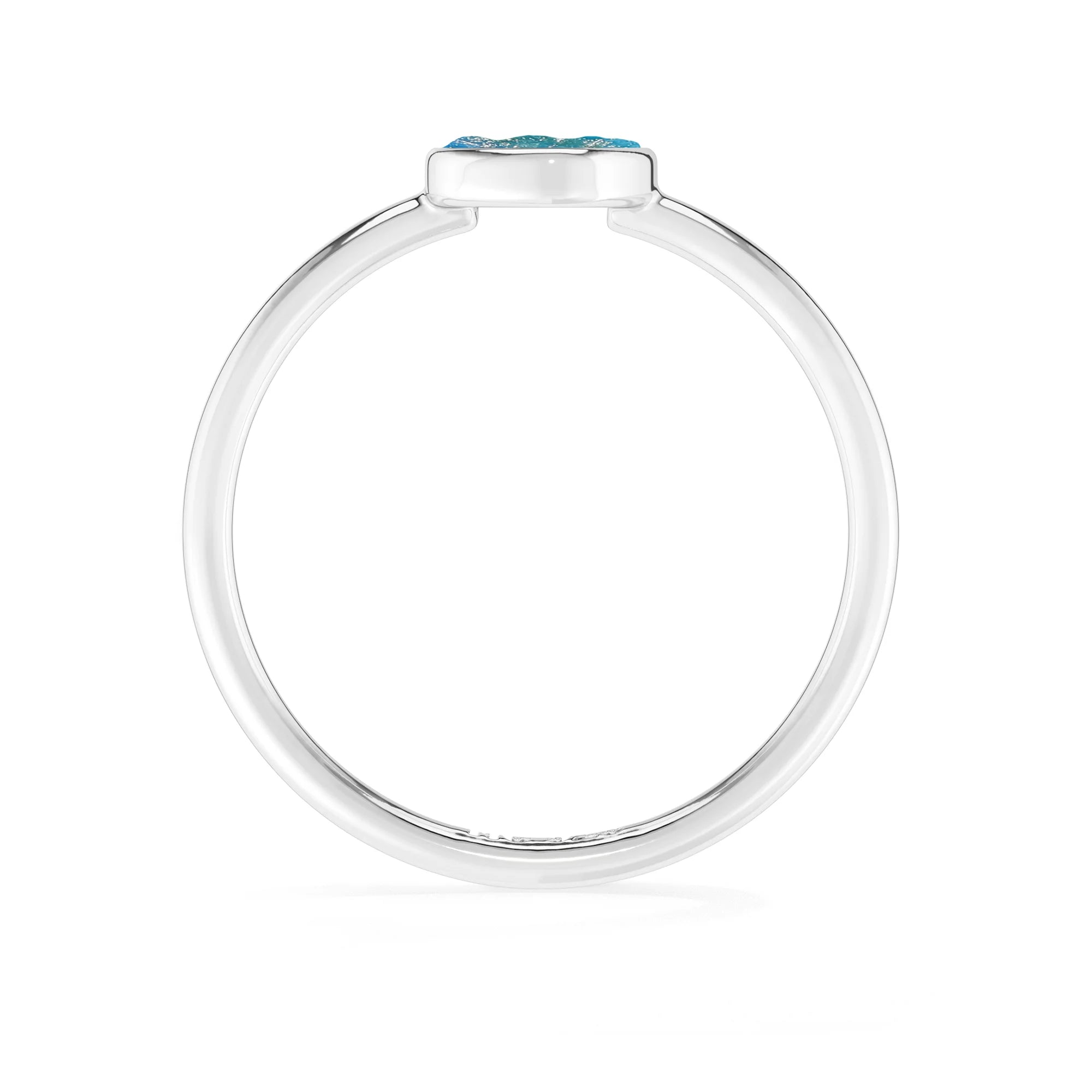 peruvian opal stackable bezel-set ring