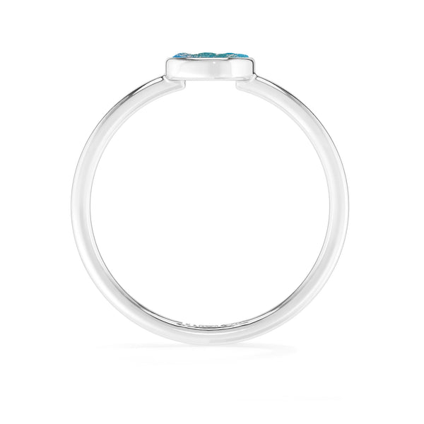 peruvian opal stackable bezel-set ring