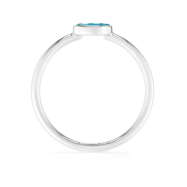 turquoise stackable bezel-set ring