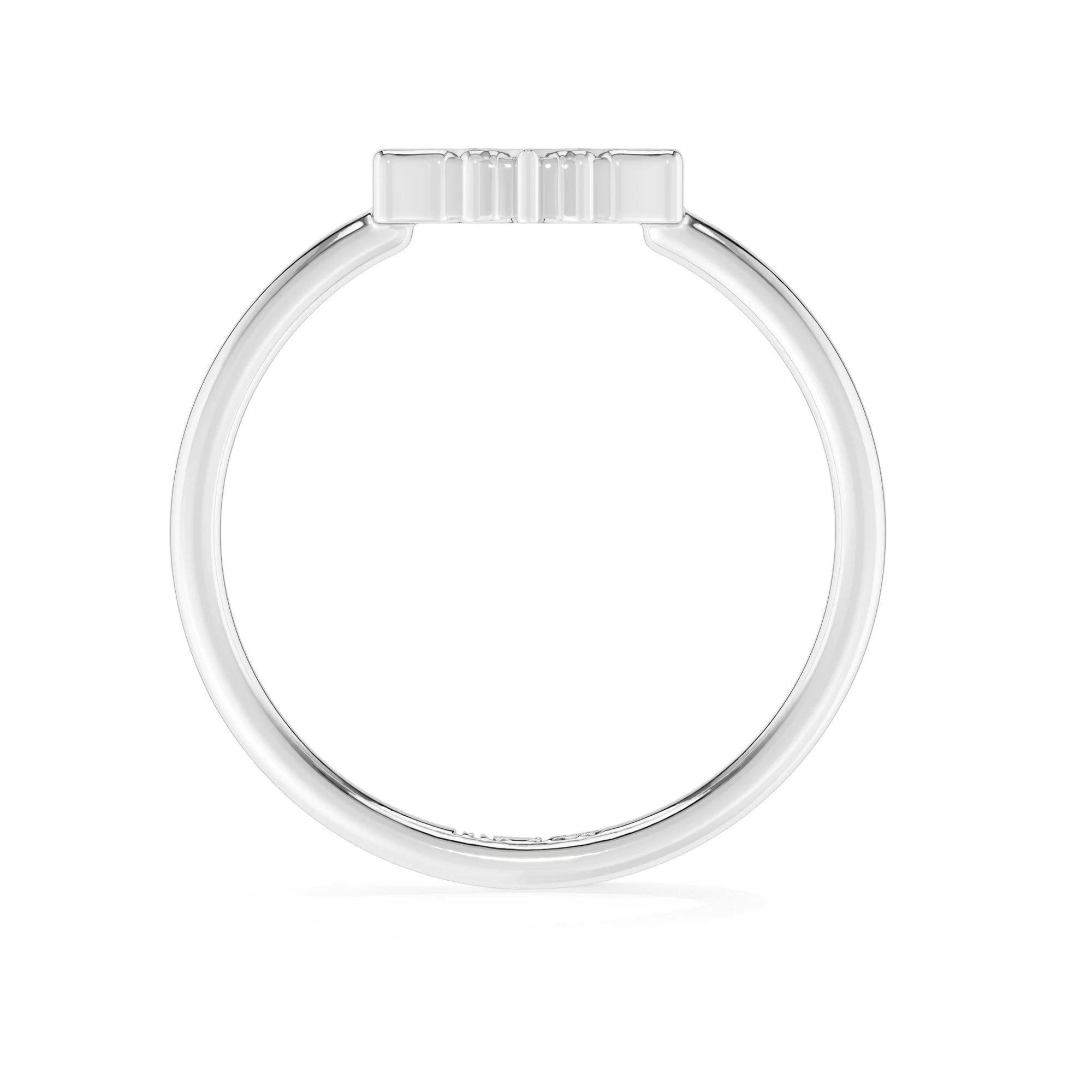 smoky quartz stackable bezel-set ring