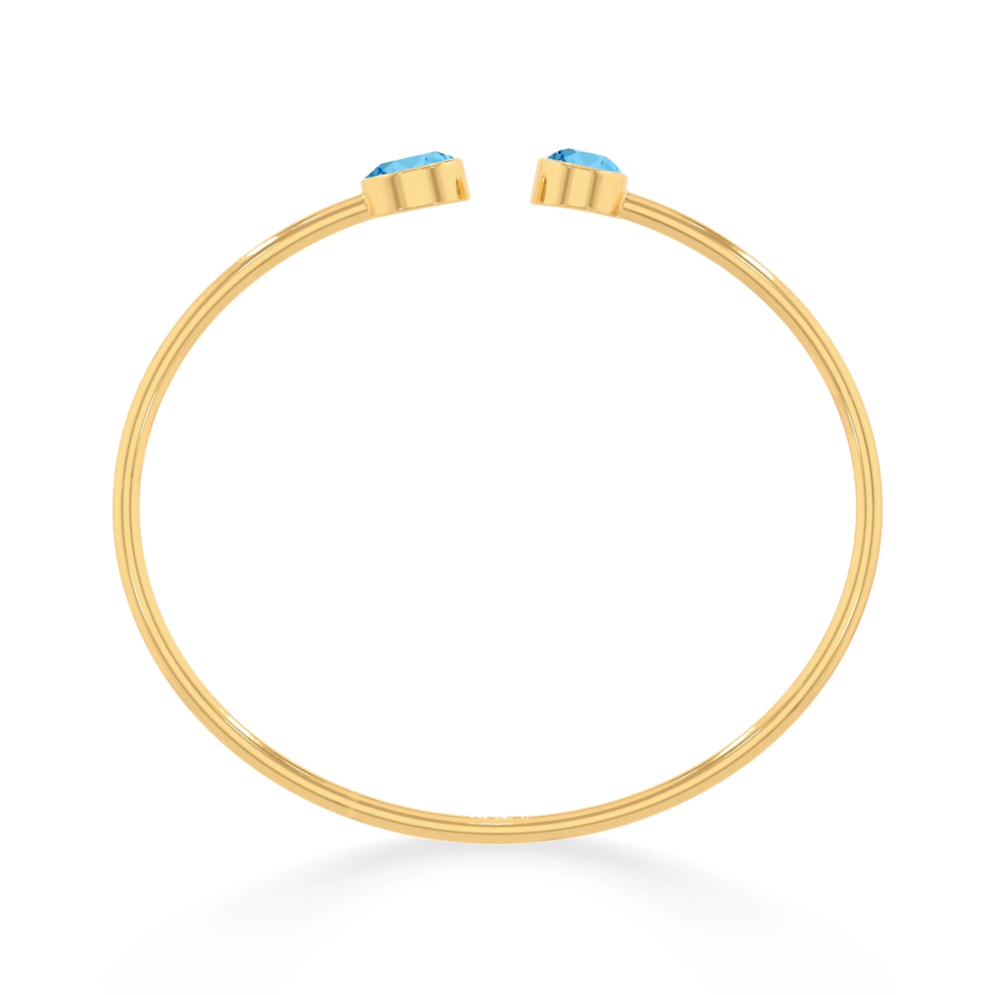 swiss blue topaz cut bracelet