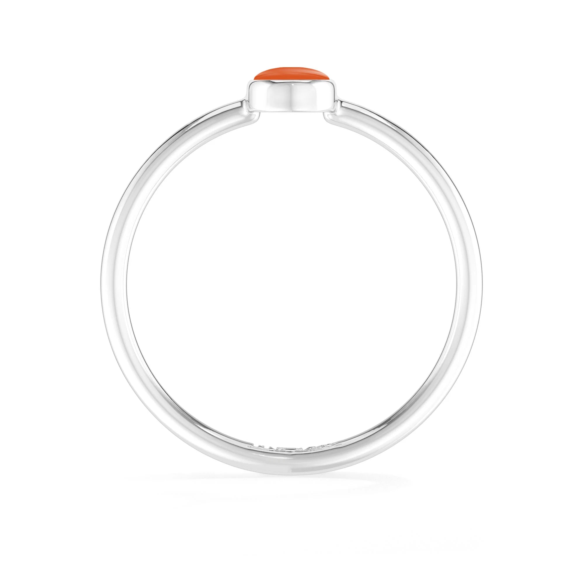 carnelian bezel-set ring