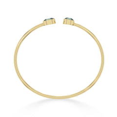 green tourmaline cut bracelet