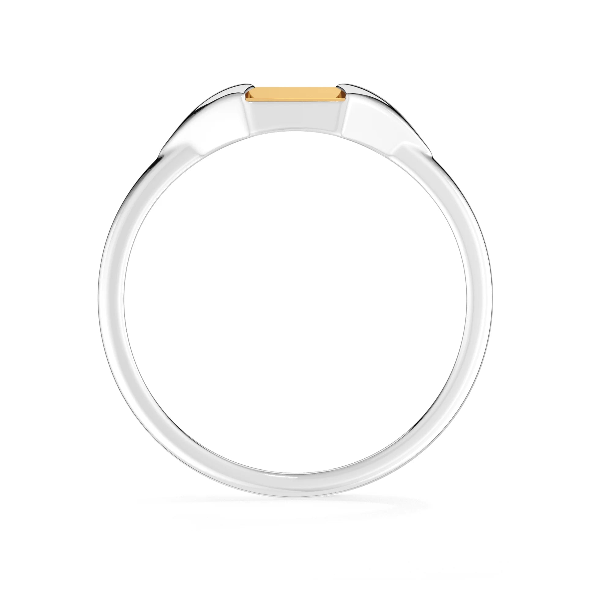 citrine stackable bezel-set ring