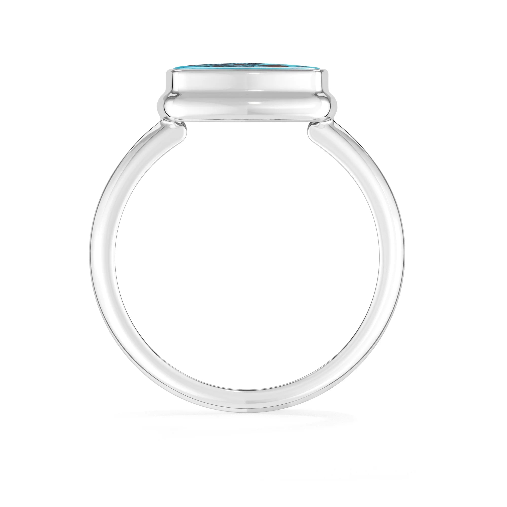 shattuckite bezel-set ring