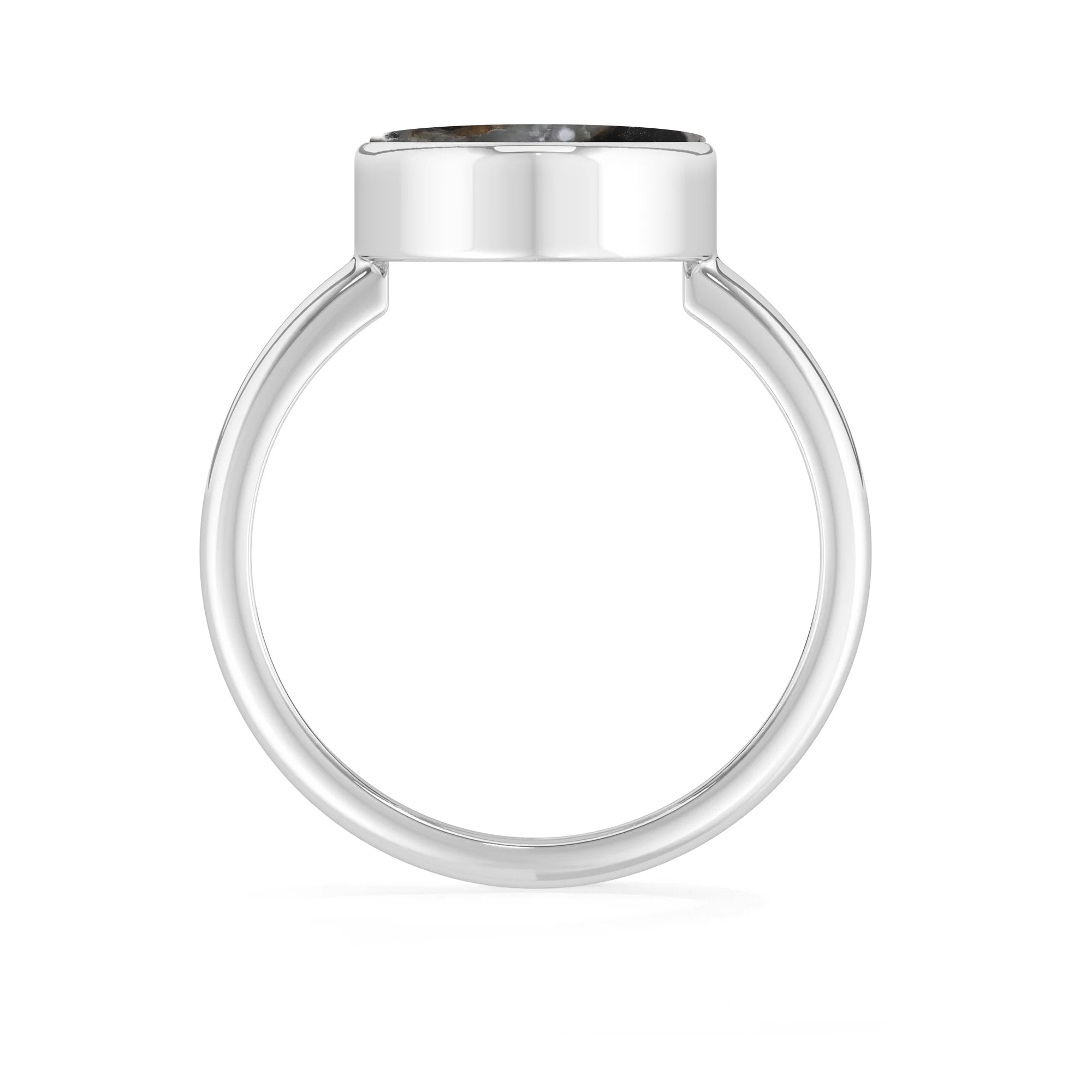 white-buffalo bezel-set ring