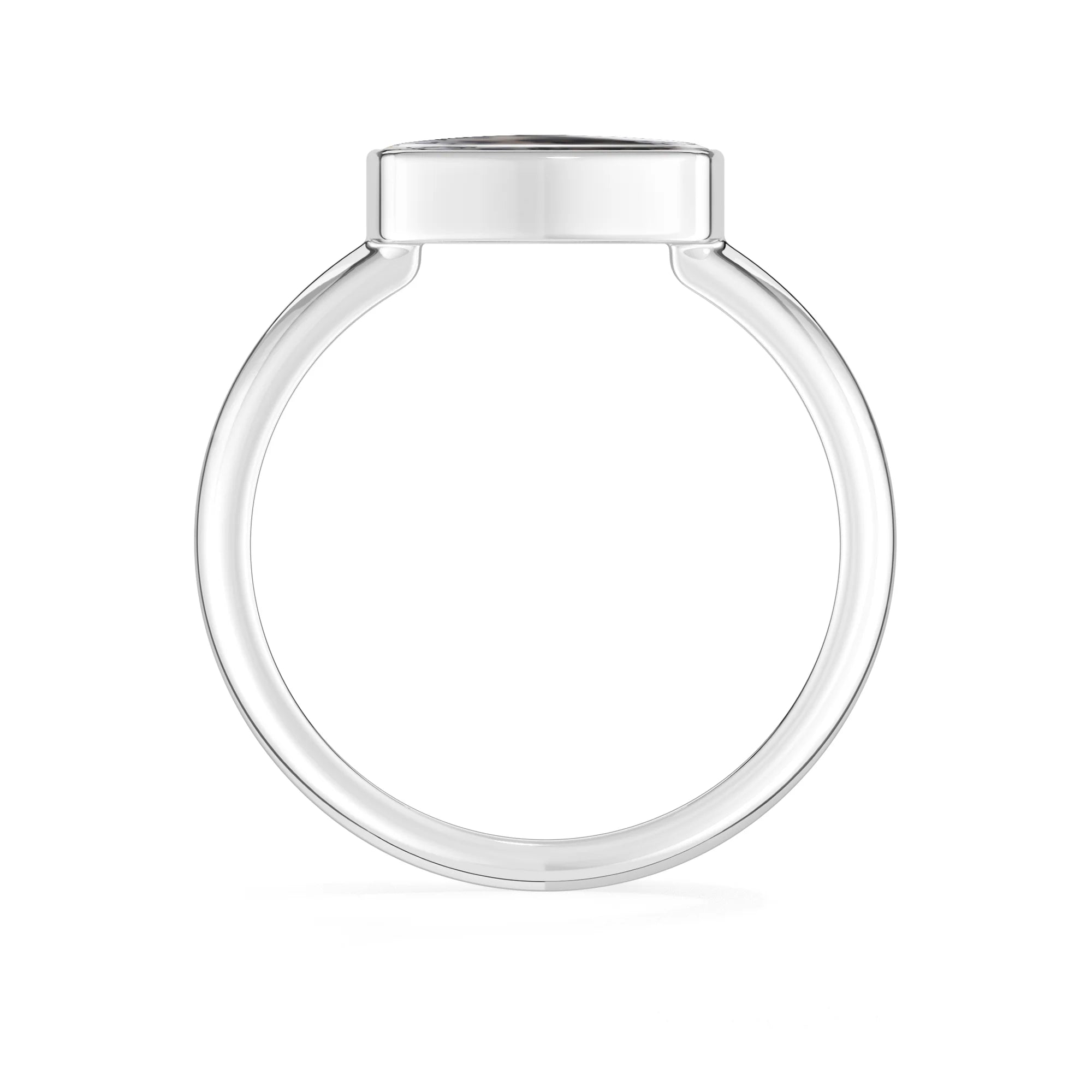 dendritic-opal bezel-set ring