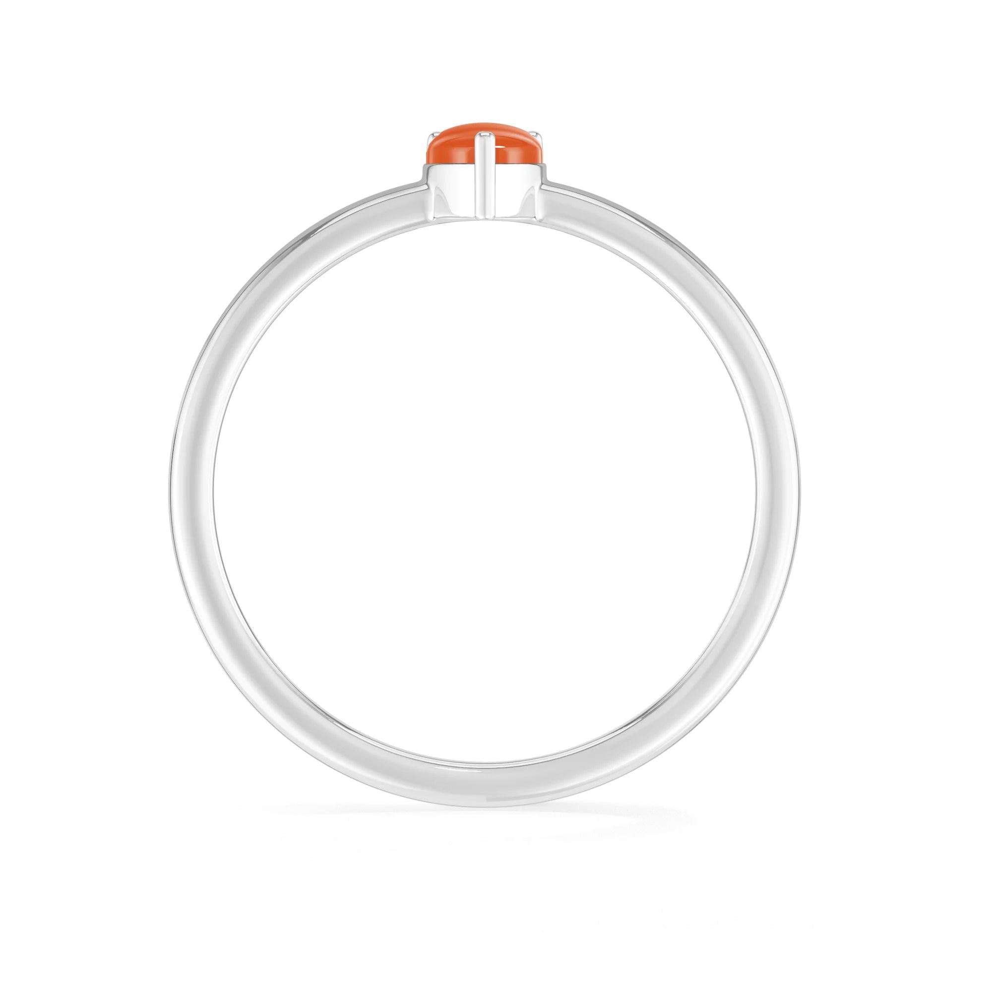 carnelian stackable prong-set ring