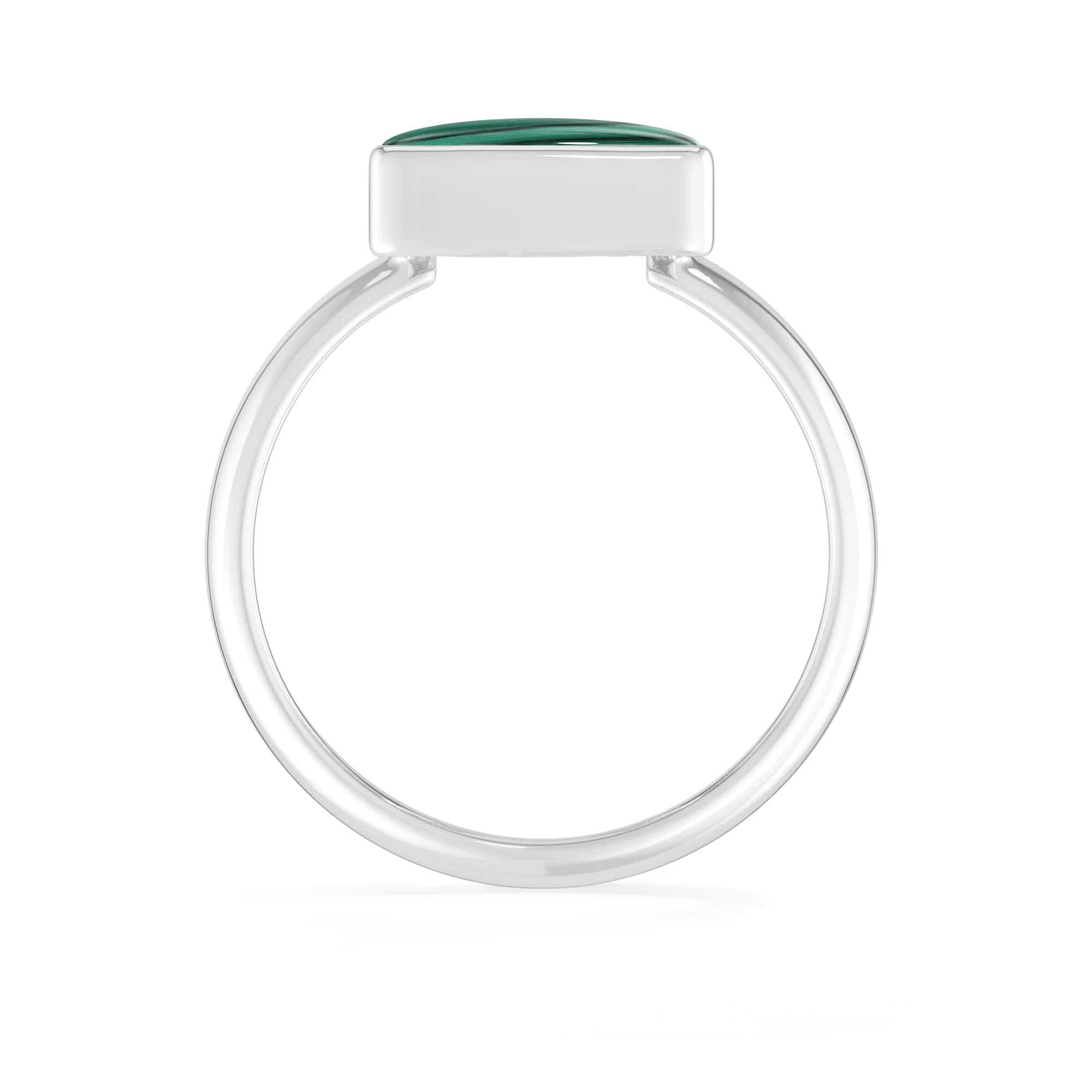 malachite bezel-set ring