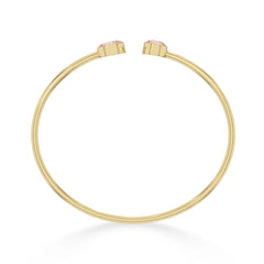 rose quartz cut bracelet